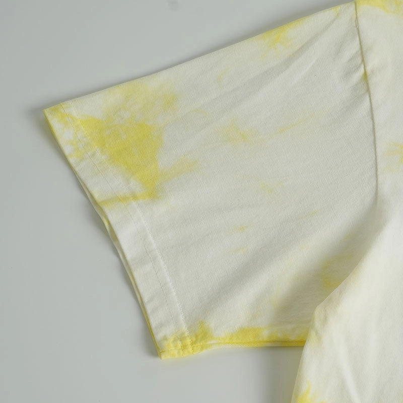 Floral Rhinestone Tie-dye Tee-477