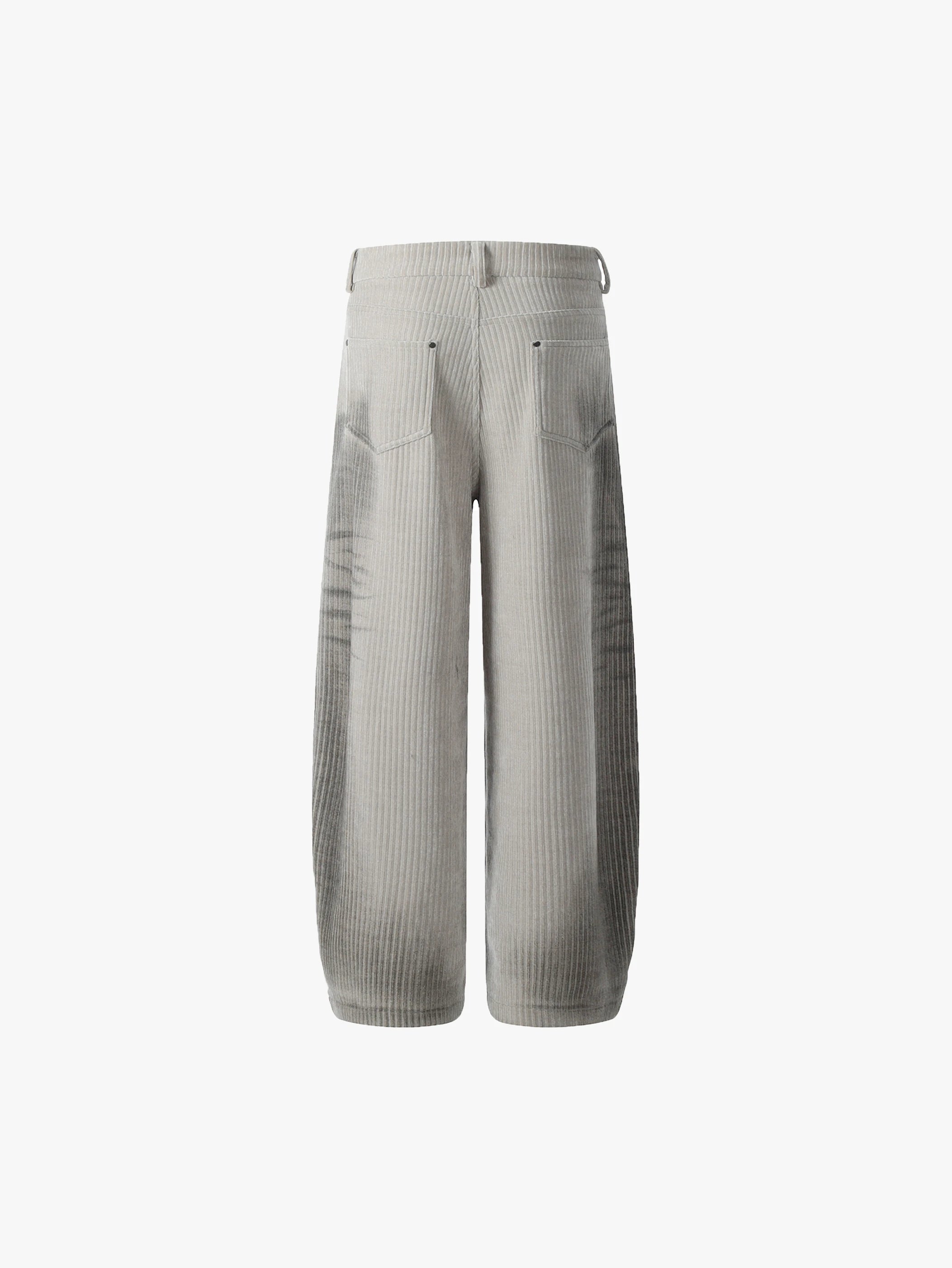 Stylish Corduroy Wide Leg Pants Vintage Distressed Design Comfortable Casual Trousers High Waist Fashion Pants - S997