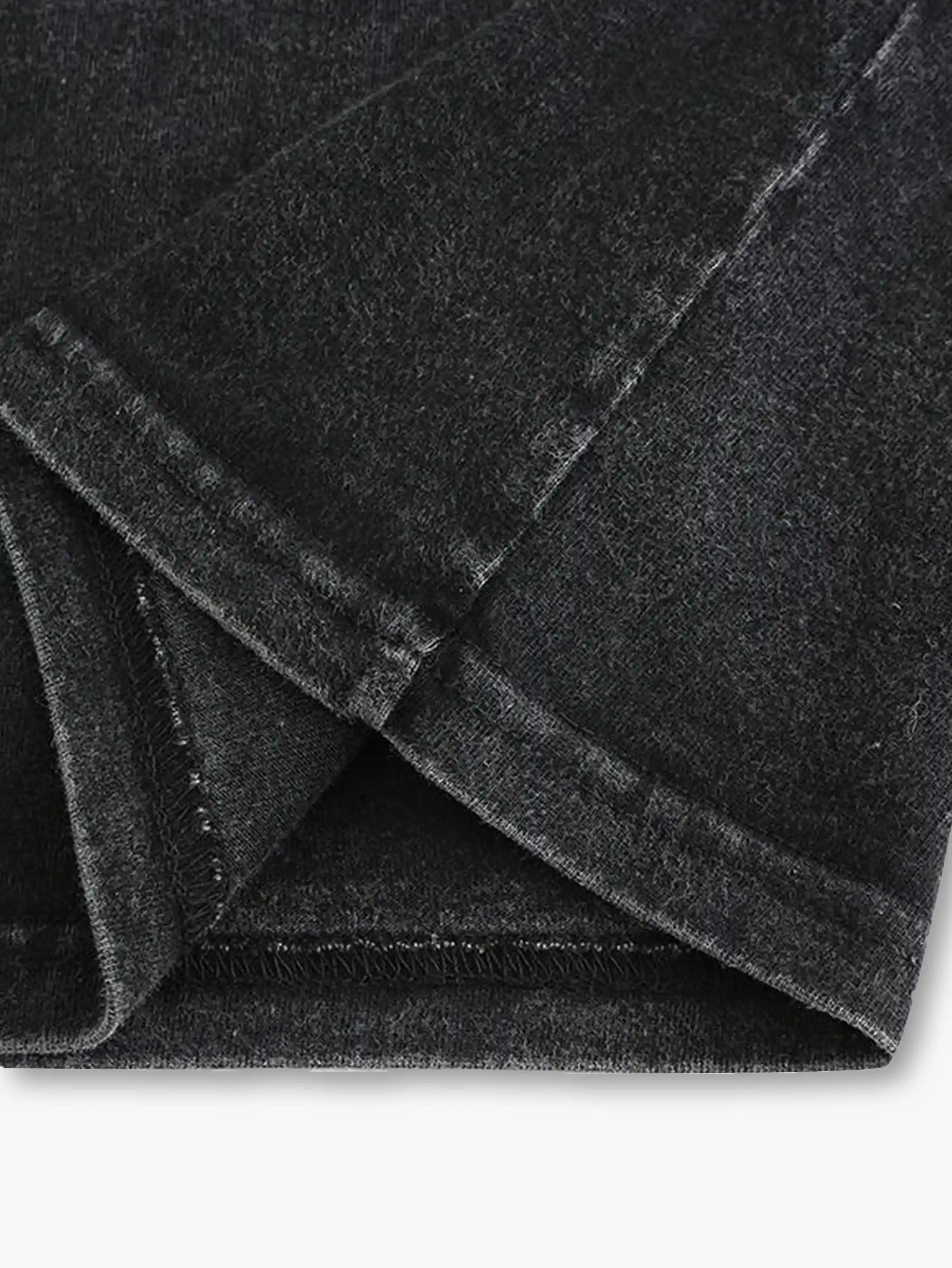 Double Crazy Flame Print Angel & Demon T-shirt-002