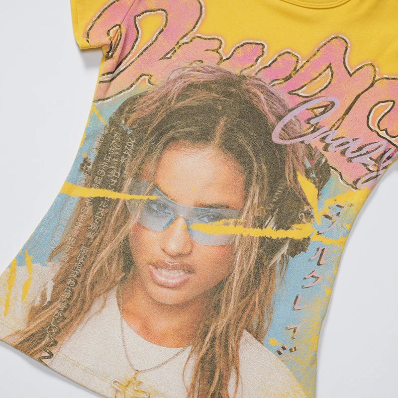 Creased Poster Girl Baby Tee-628
