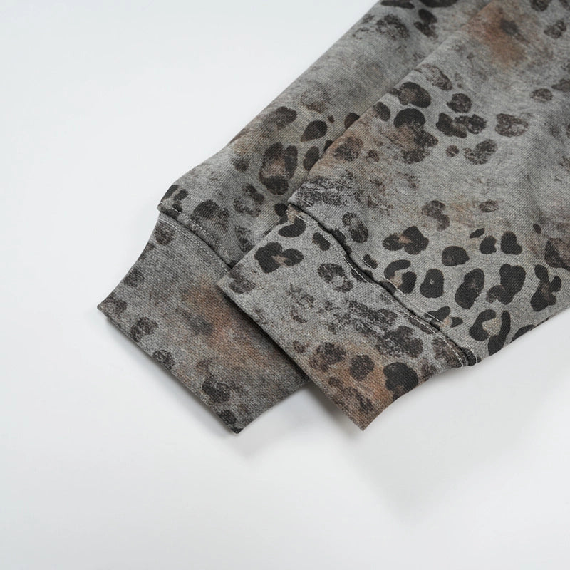Contrast WOW Leopard Hoodie-770