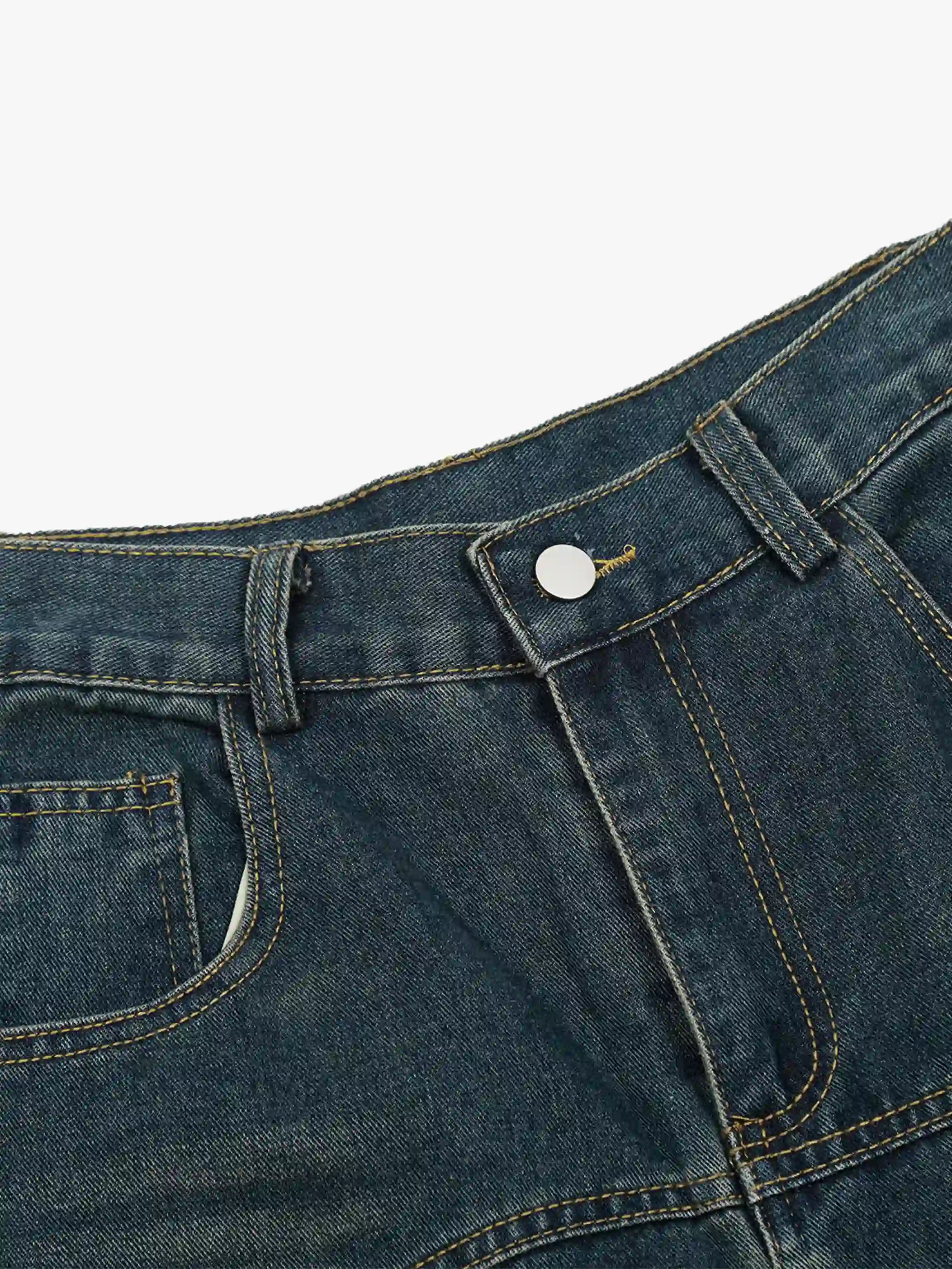 Street Sport Stripes Denim Pants-S1005