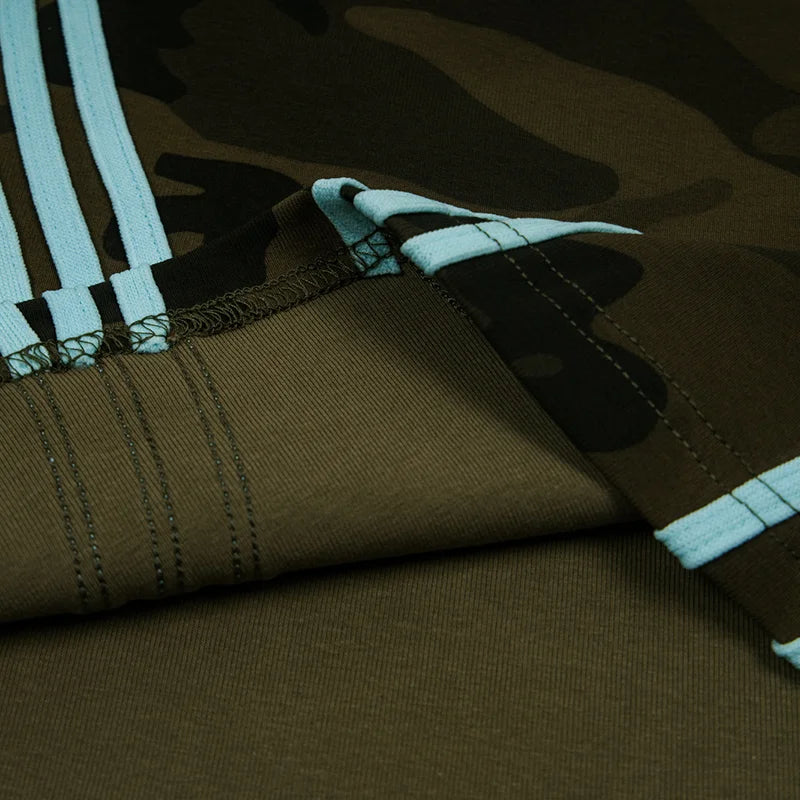 Y2K Camo Stripe Mini Skirt-S1215