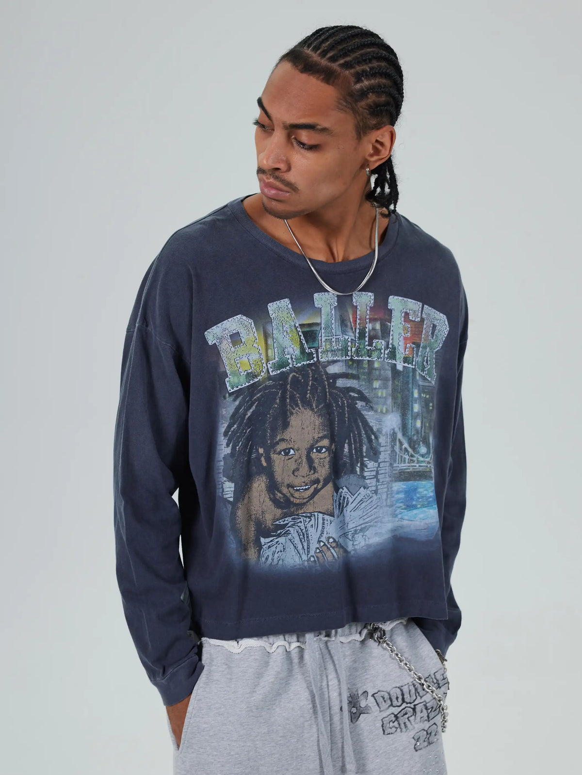 Washed Baller Cash Boxy L/S-728