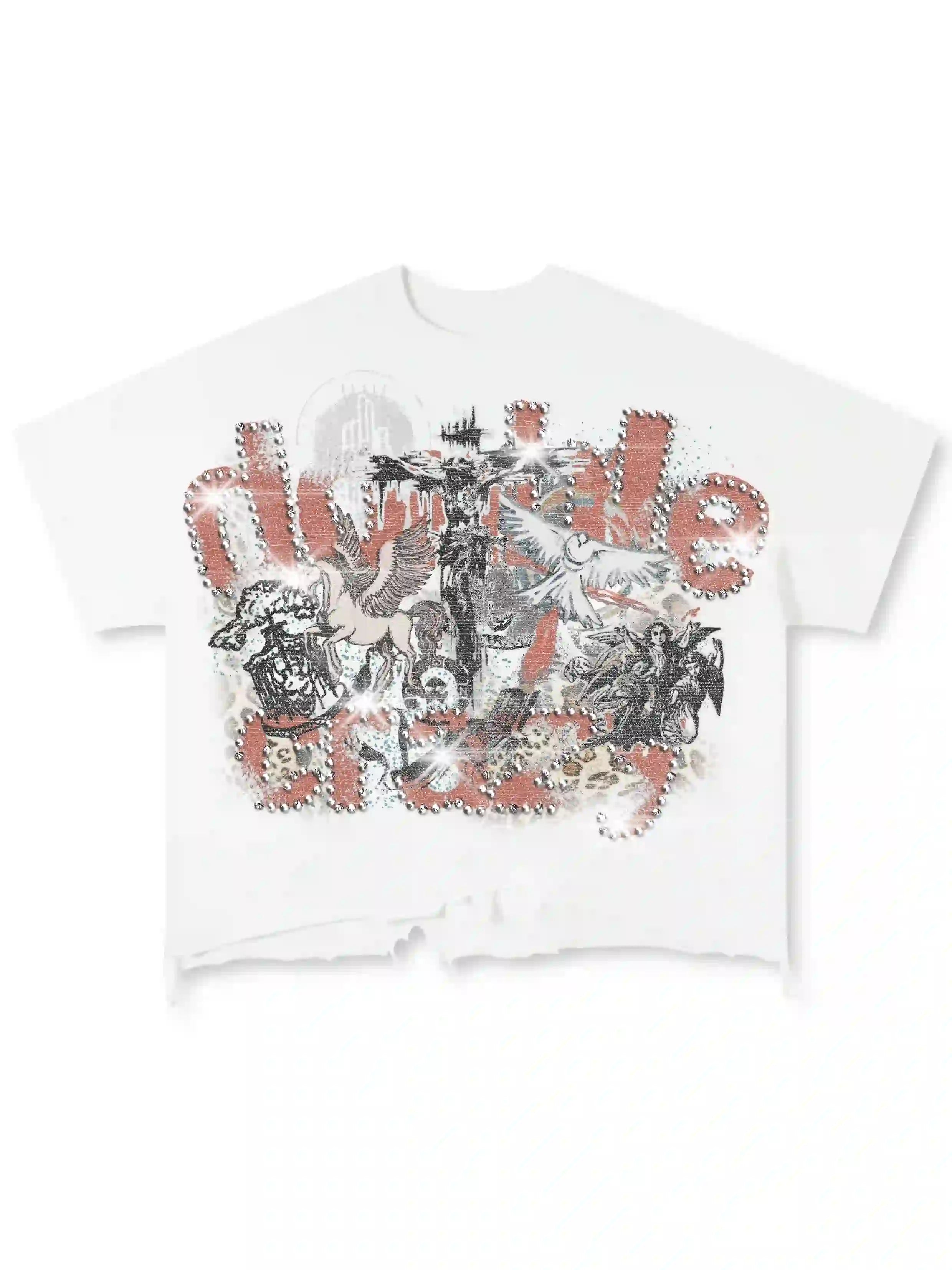 Archive Collage Distressed Tee-444