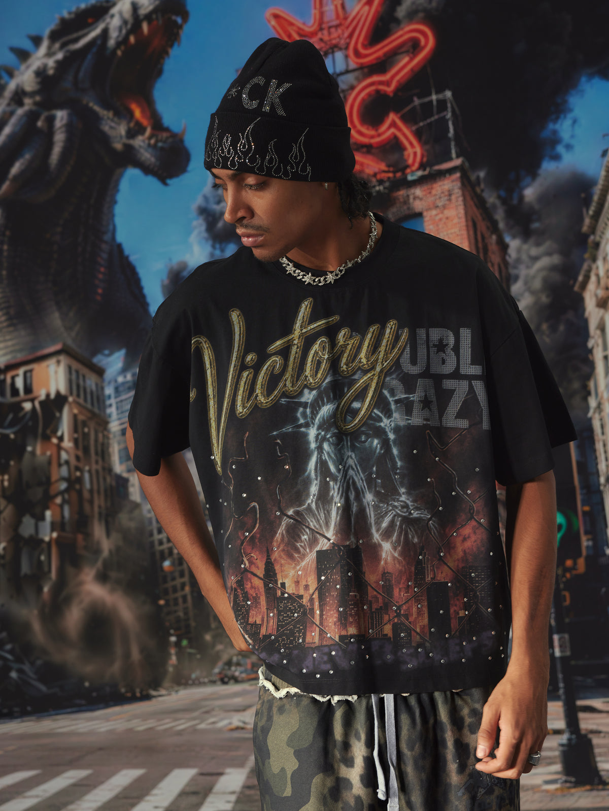 T-shirt Burning City Liberty-660