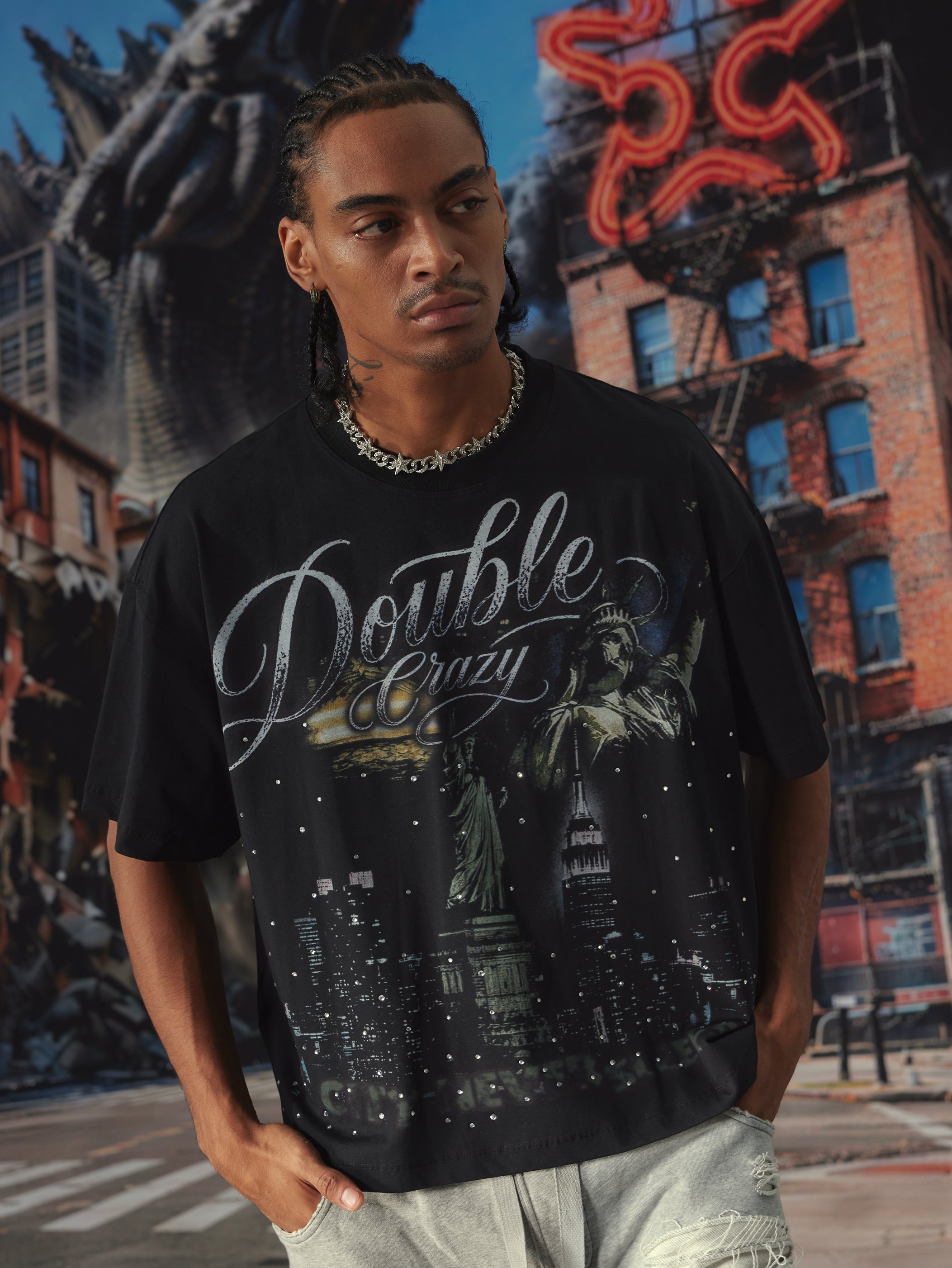 Camiseta Bling City Never Sleeps-659