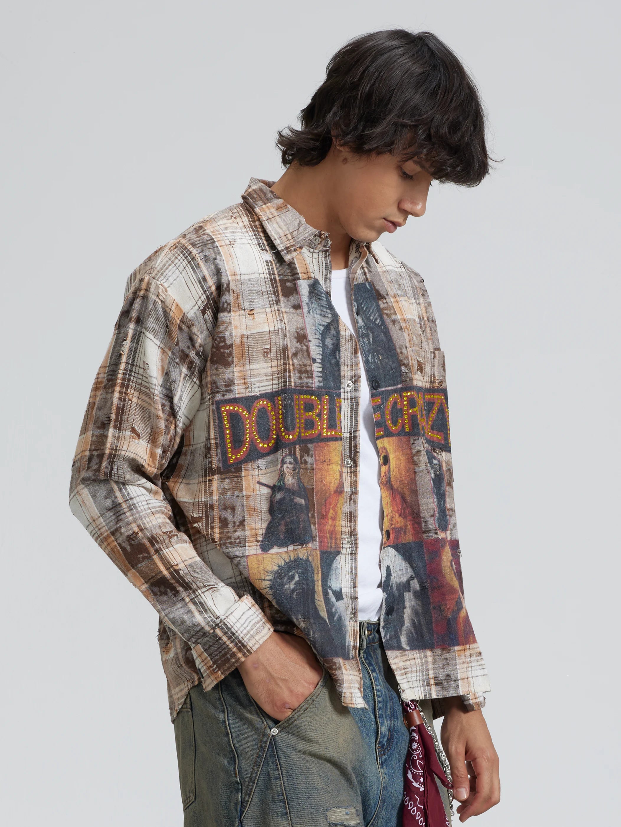 Redemption Cross Plaid Shirt-352