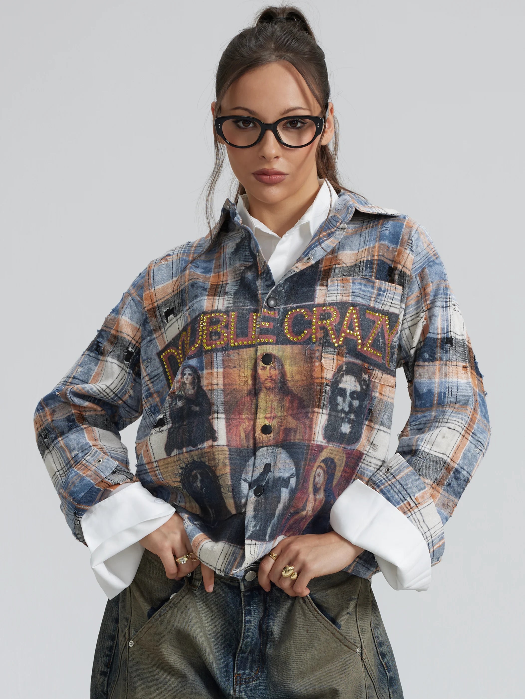 Redemption Cross Plaid Shirt-352