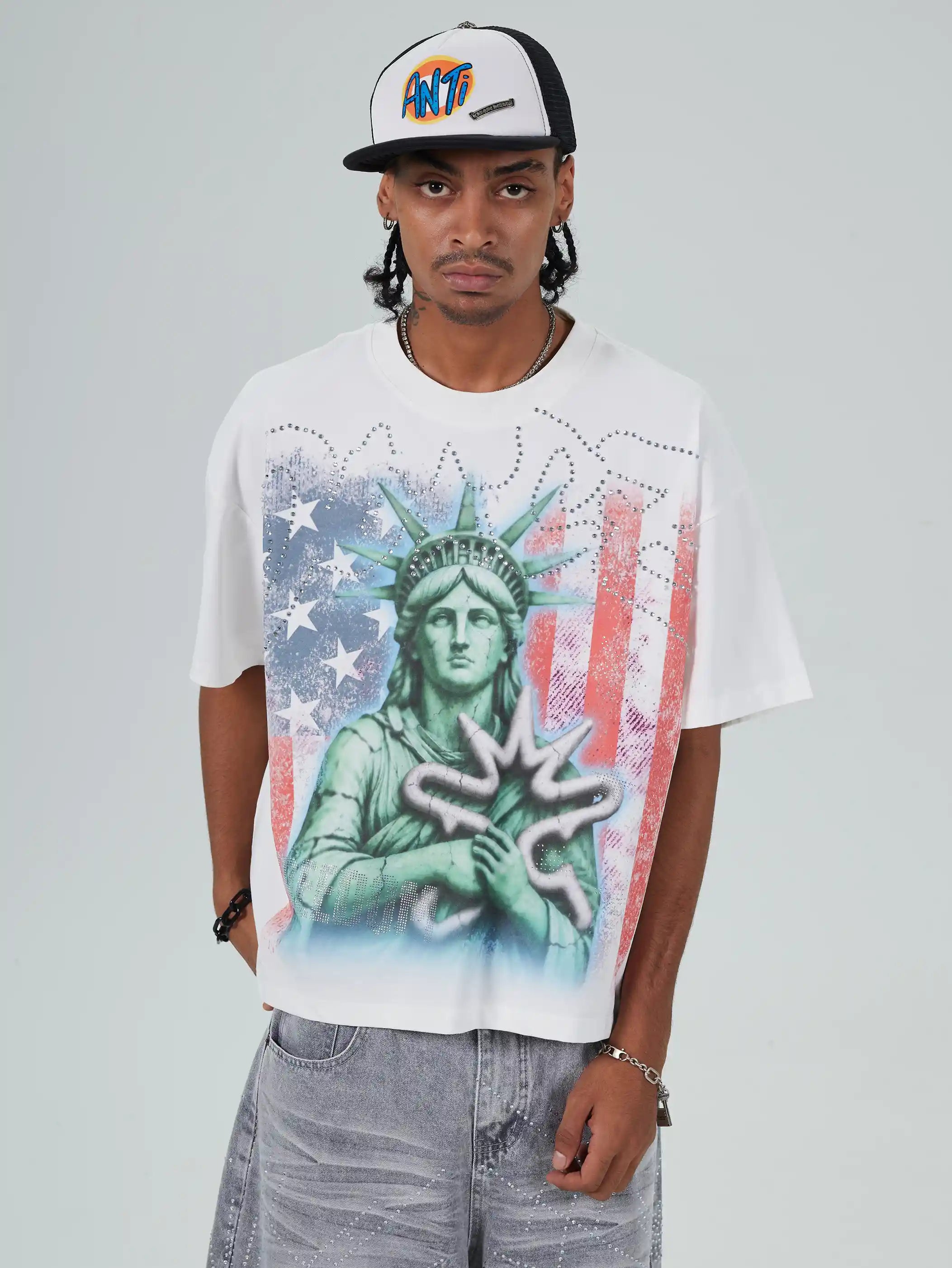 T-shirt années 90 Grunge Liberty Bling-684