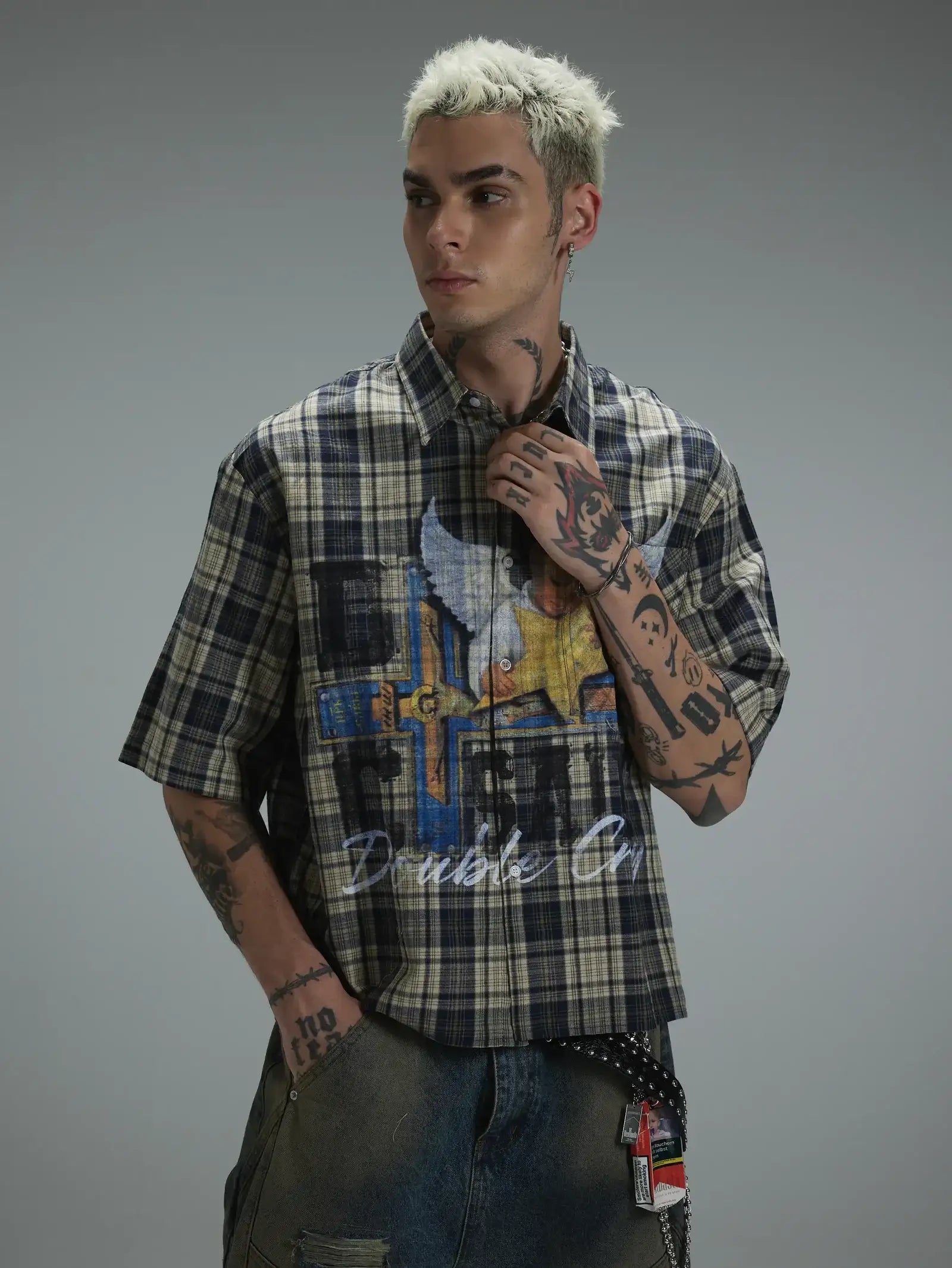 L.A. Grunge Cracked Cherub Shirt-427