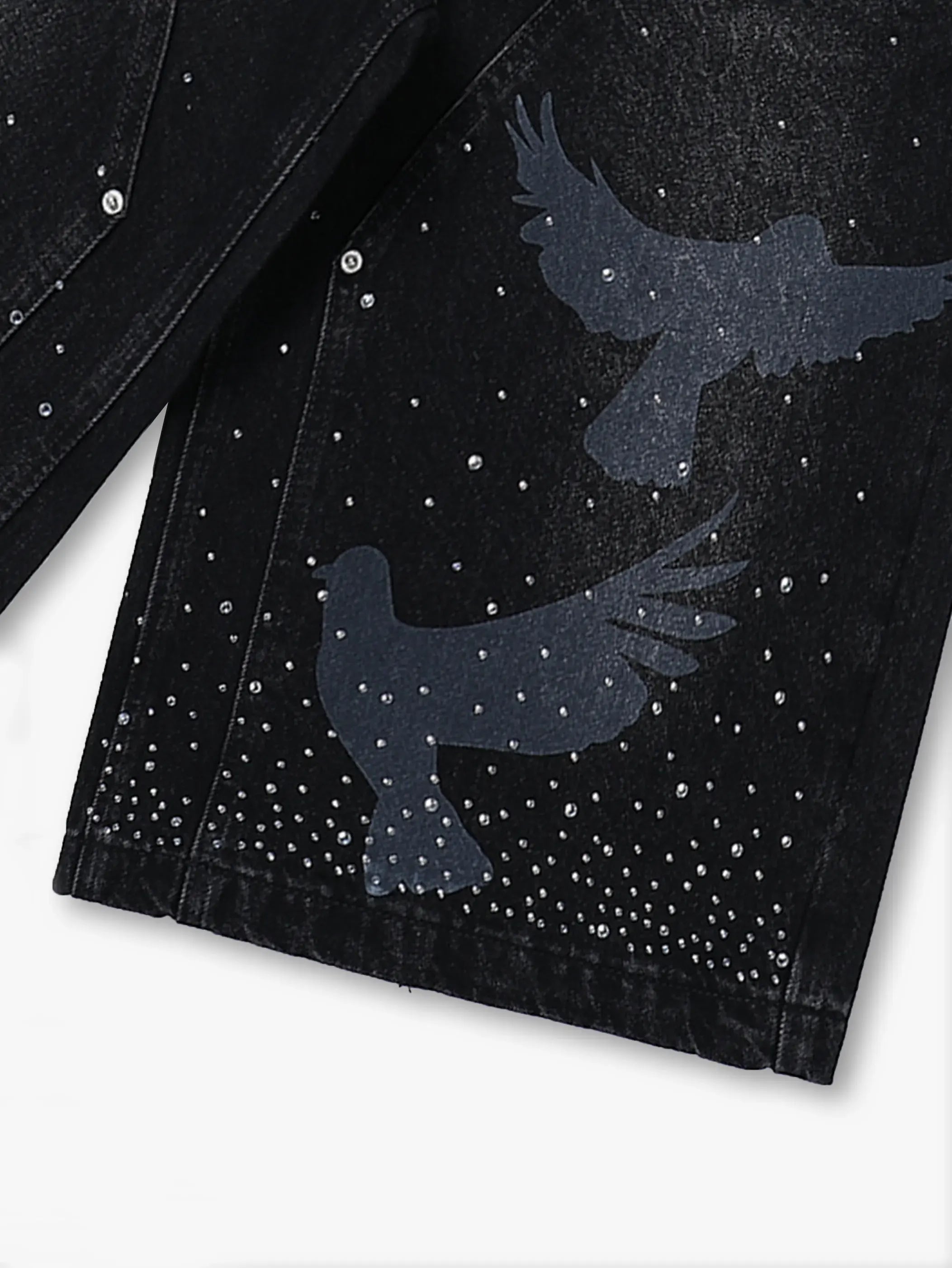 Wings of Freedom Denim Shorts-195