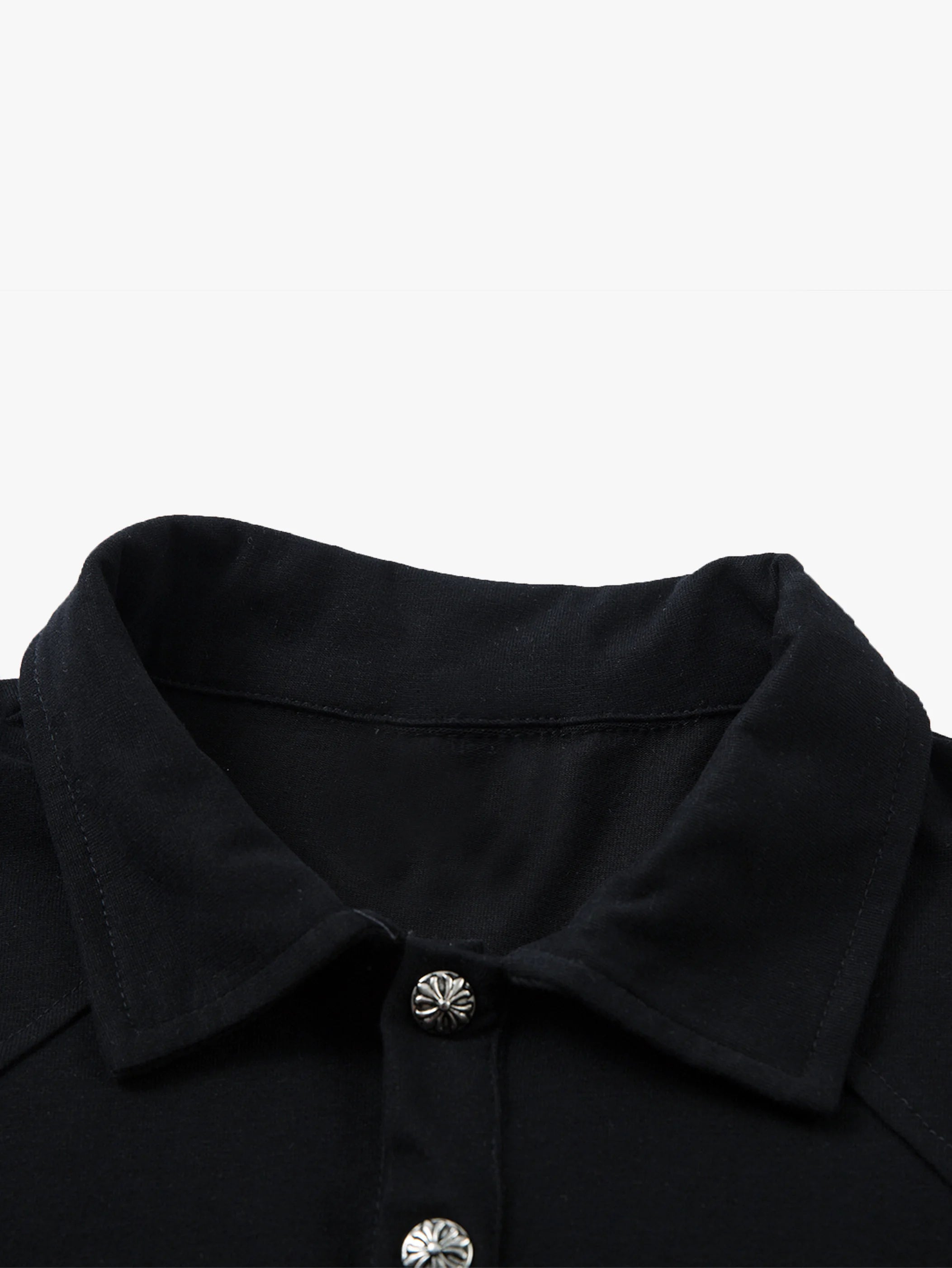 Minimalist Black Polo Streetwear Tee-S1028