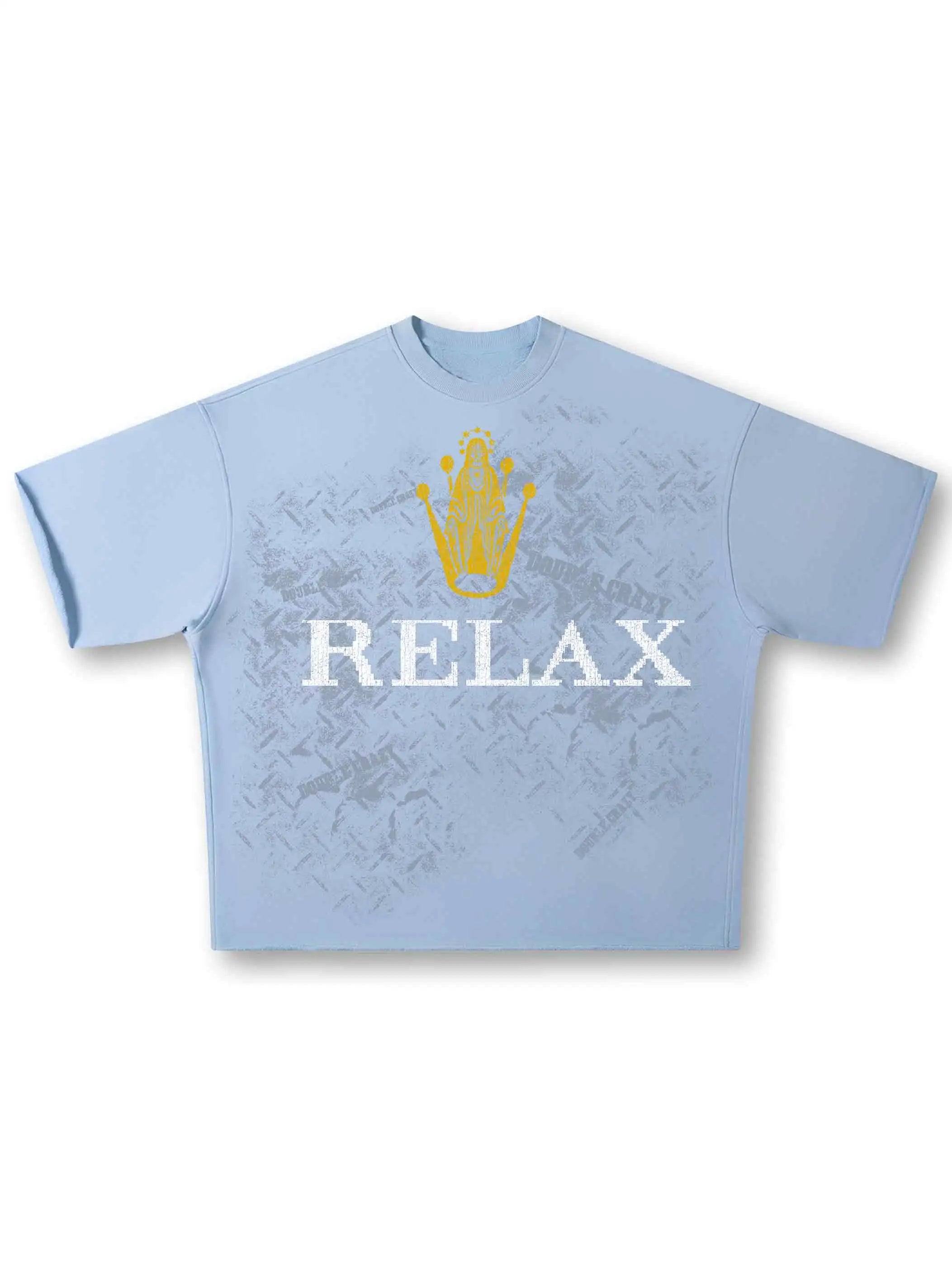 Boxy Relax Cracked Graphic Tee-431