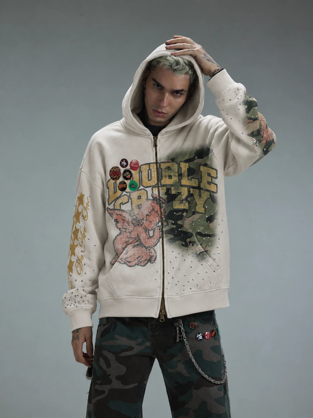 Sweat à capuche zippé Royal Angel-757
