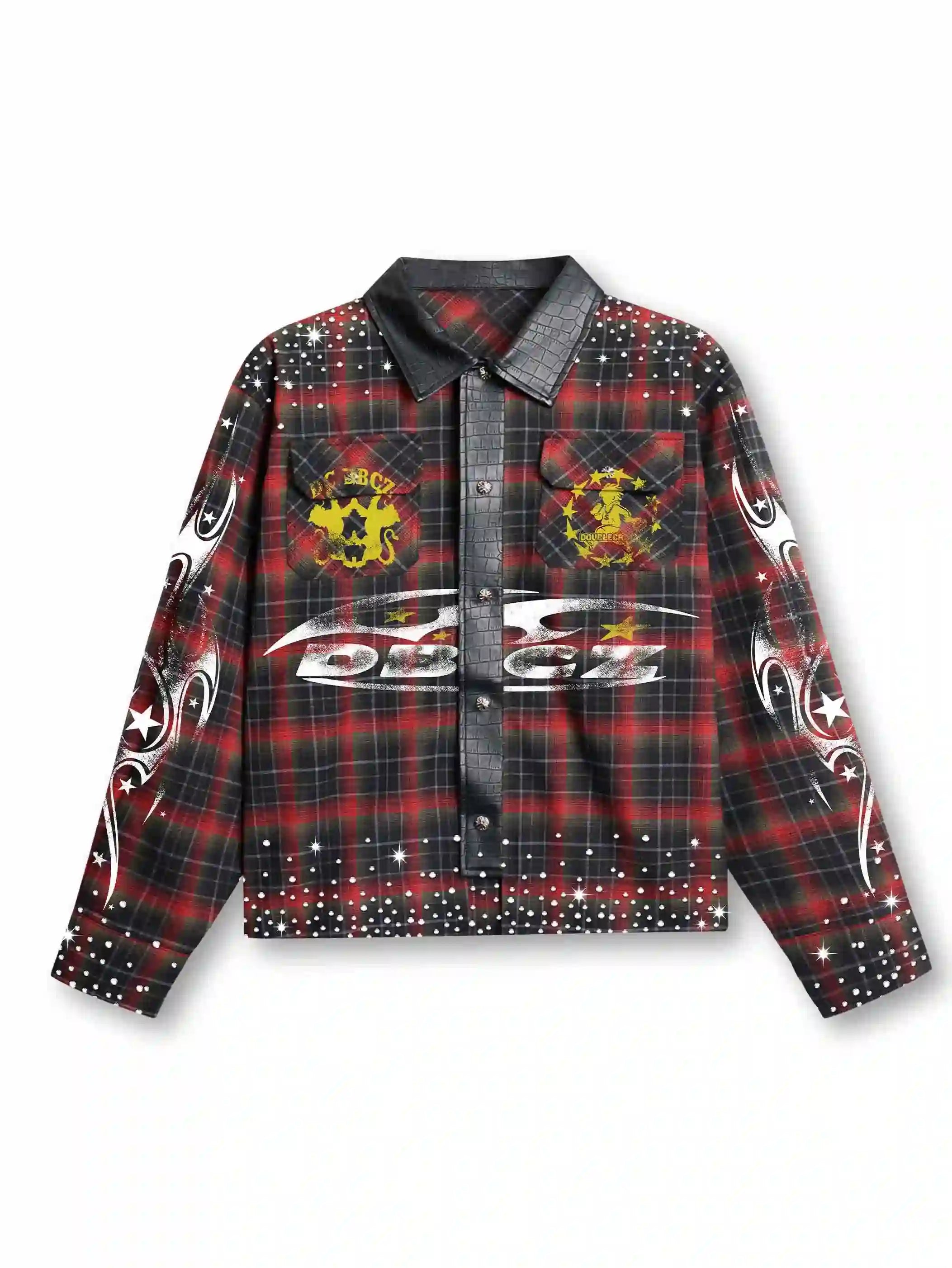 Fire Check Bling shirt-375