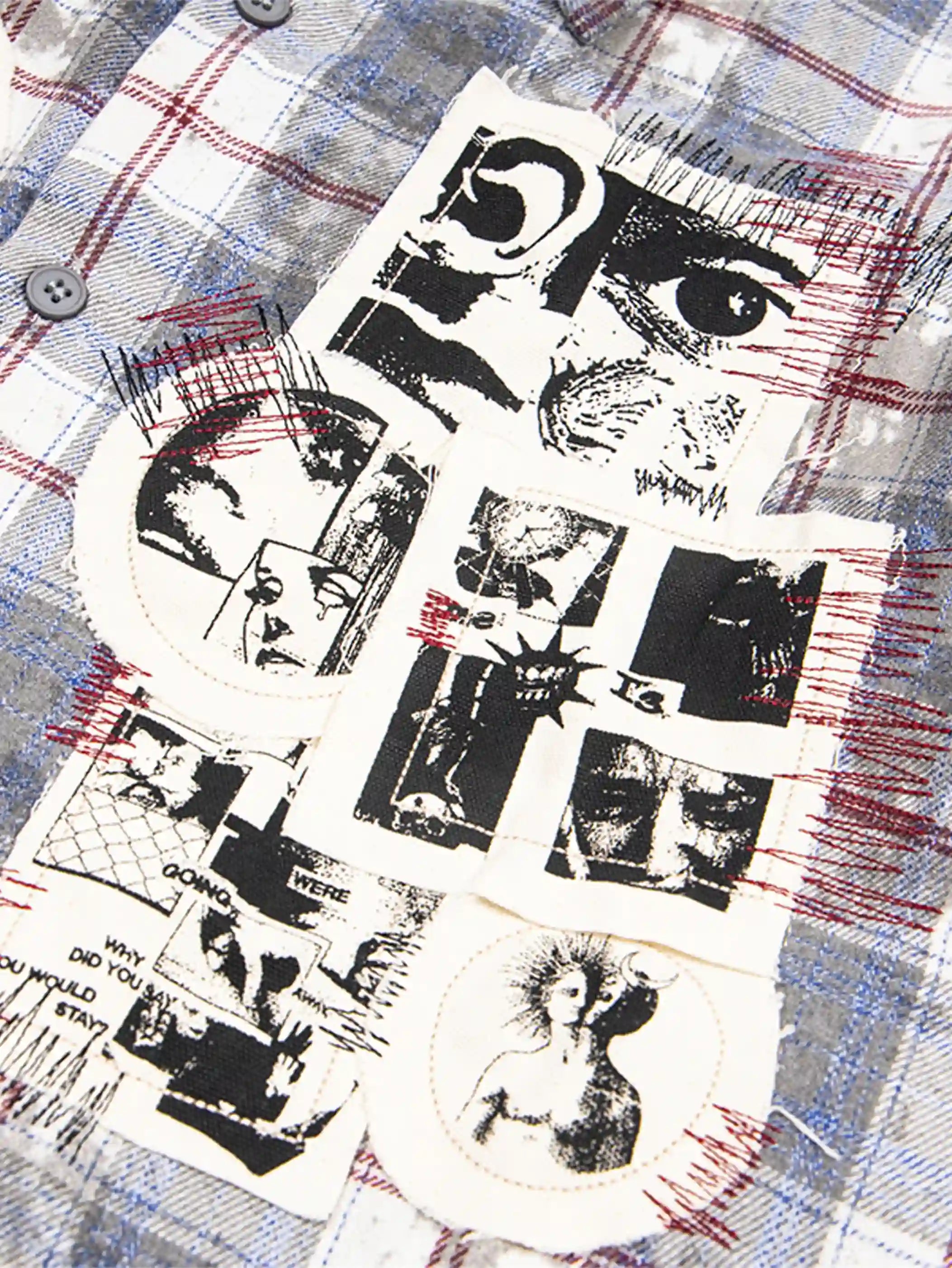 Graphic Plaid Street Shirt-S958