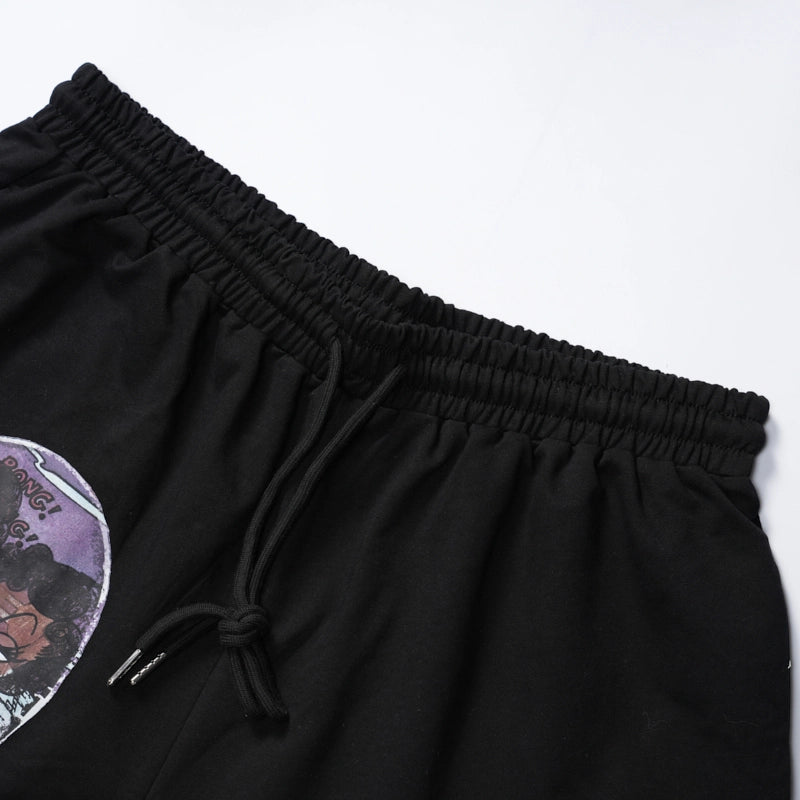 Retro Cartoon Stretch Shorts-743