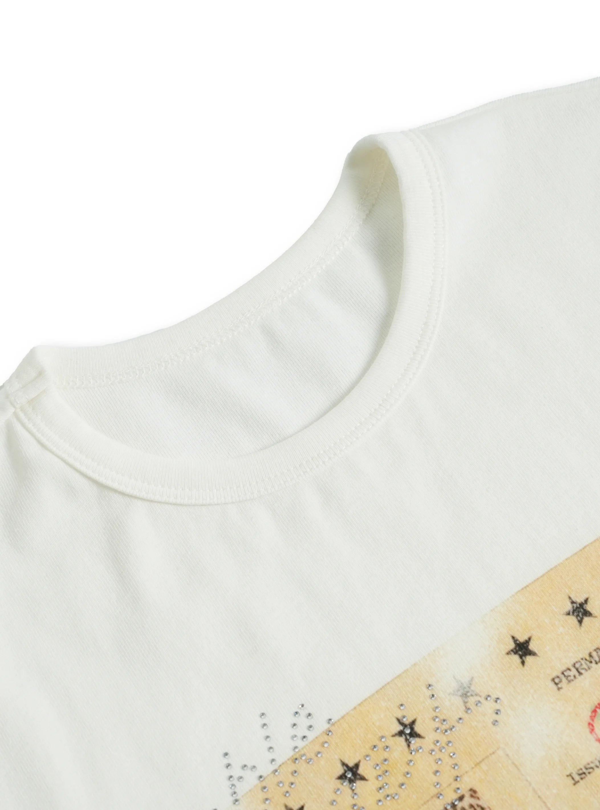 Vintage Ironic Rhinestone BabyTee-429XT