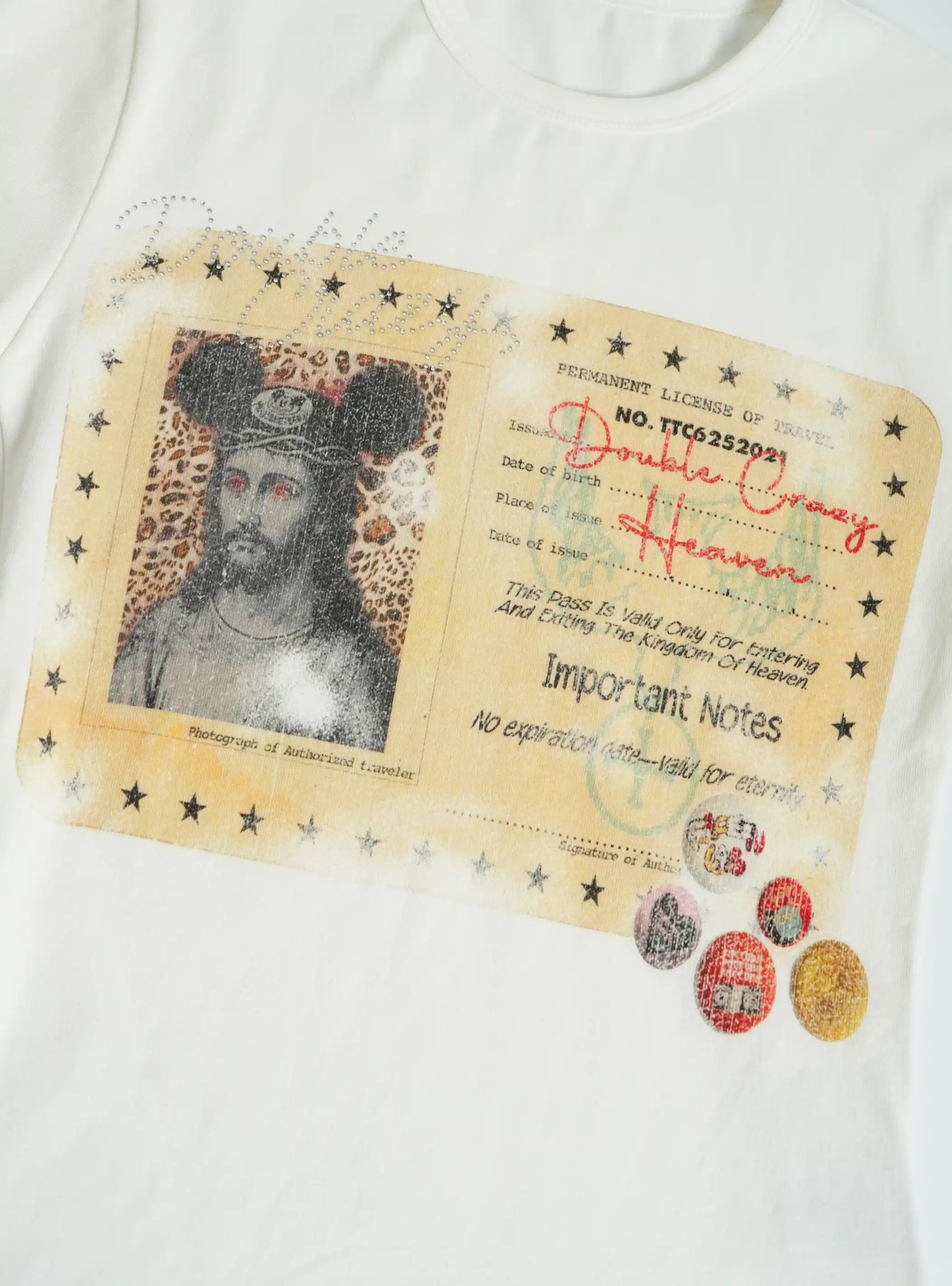 Vintage Ironic Rhinestone BabyTee-429XT