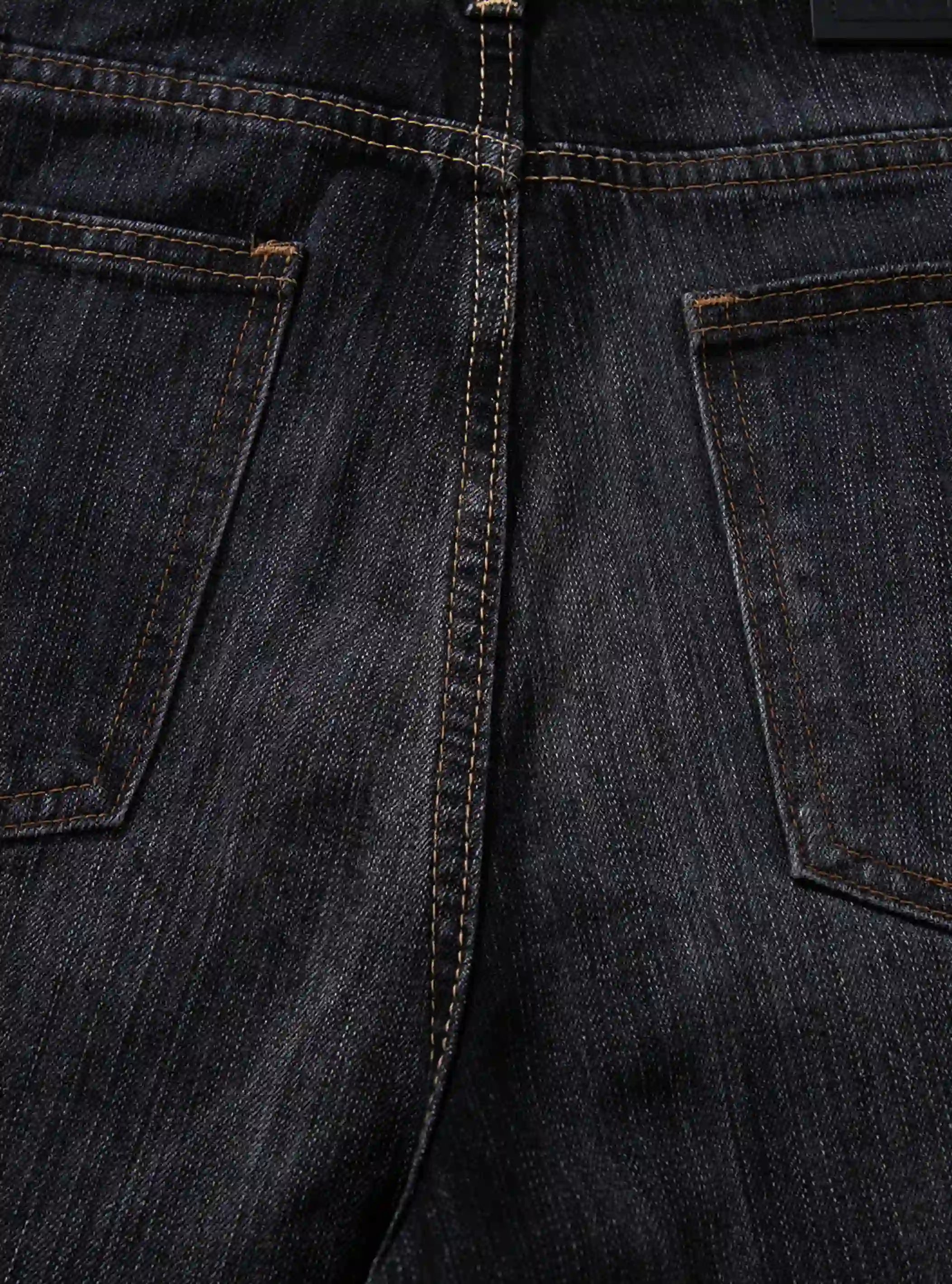 Curved-Leg Faded Flare Jeans-S1197