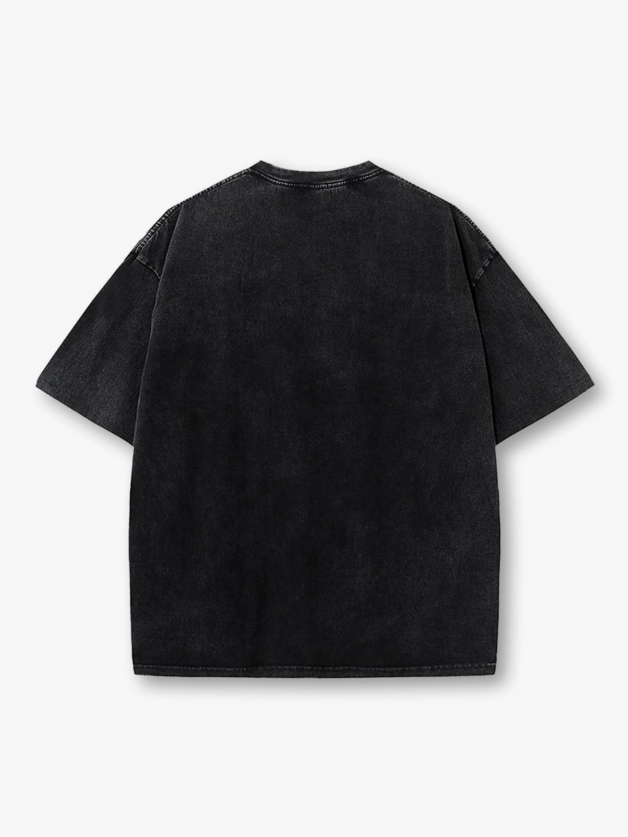 T-shirt vintage noir et blanc avec motif ange et démon de flamme