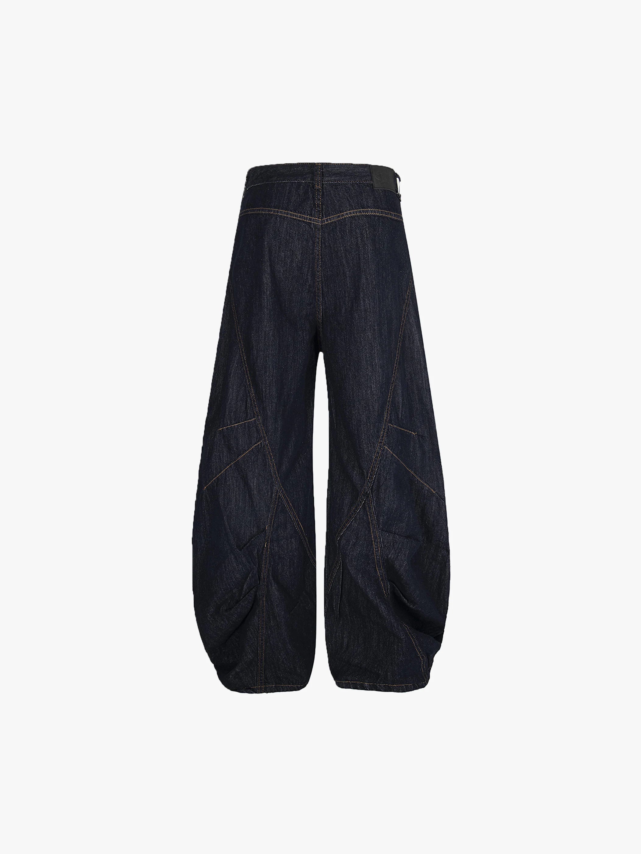Double Crazy Button Detail Wide-Leg Denim Trousers Vintage Streetwear Baggy Fashion Jeans