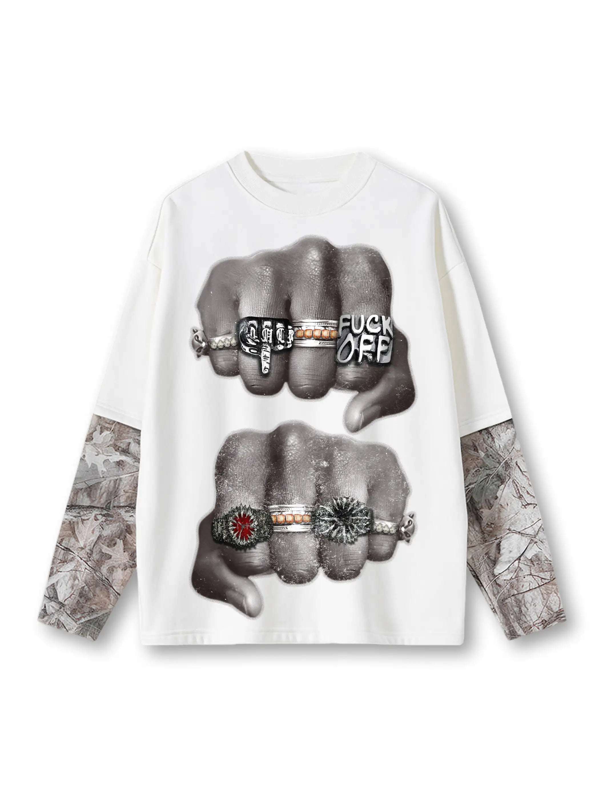 Rude Knuckles Layered T-shirt-313