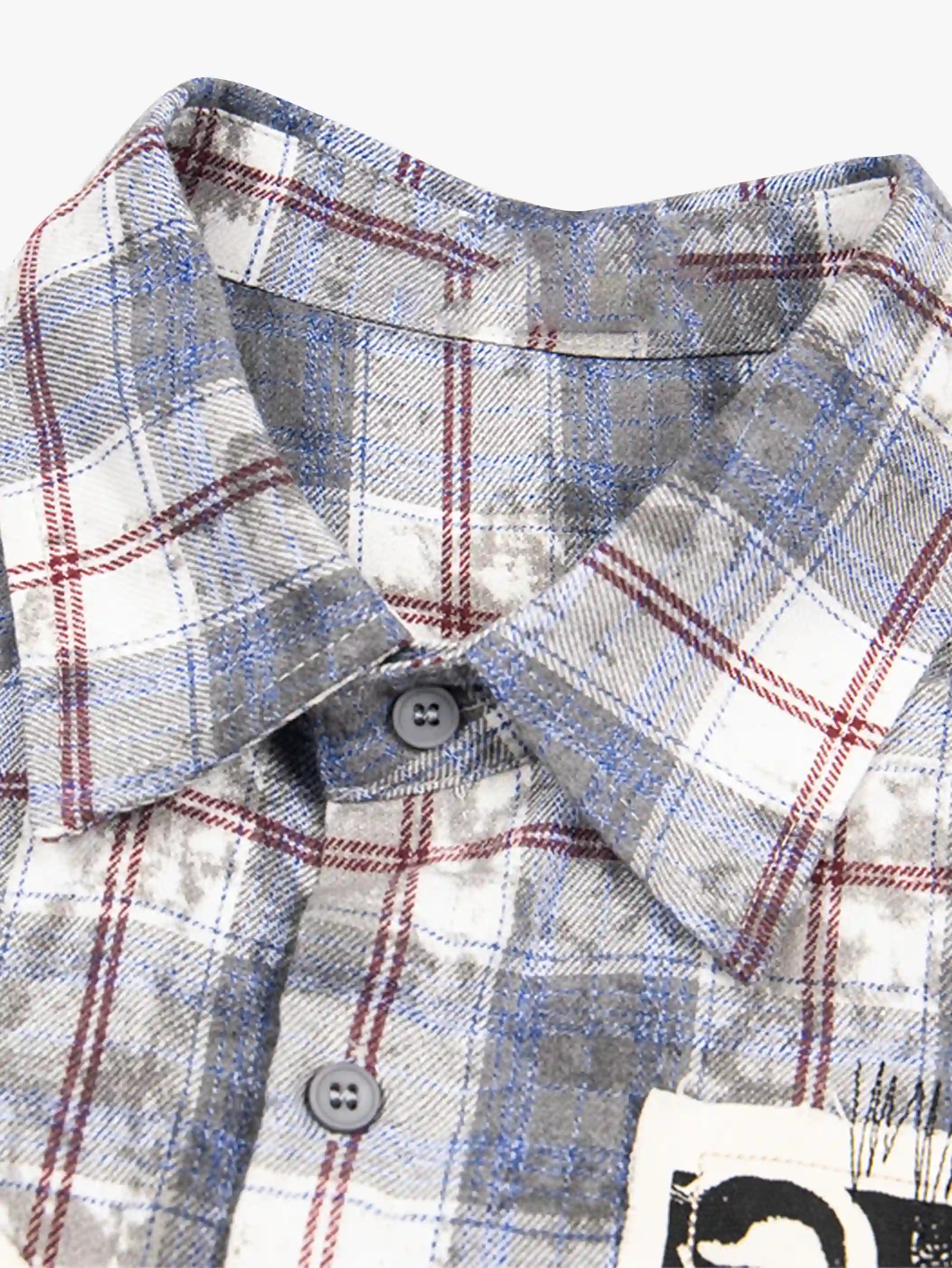 Graphic Plaid Street Shirt-S958