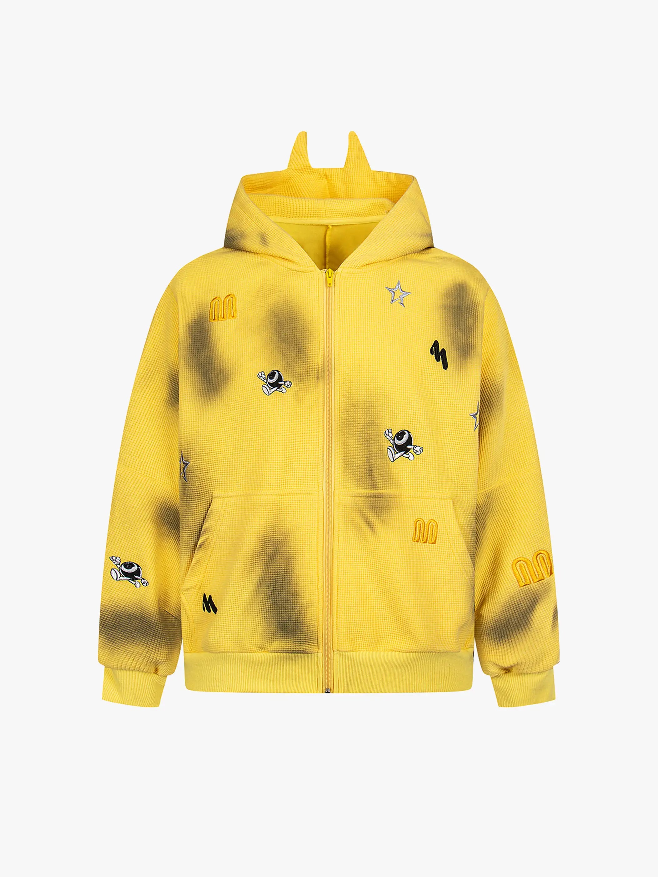 Space M8 Alien Graphic Zip Hoodie-S1122