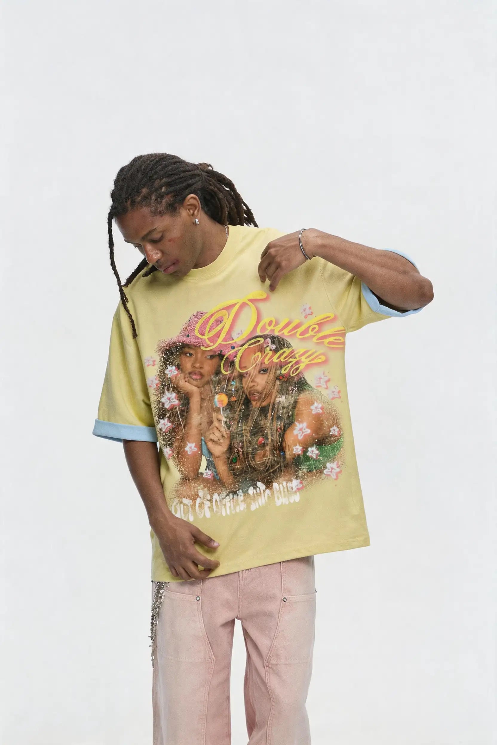 Vintage 90s Girls Two Tone Tee-614