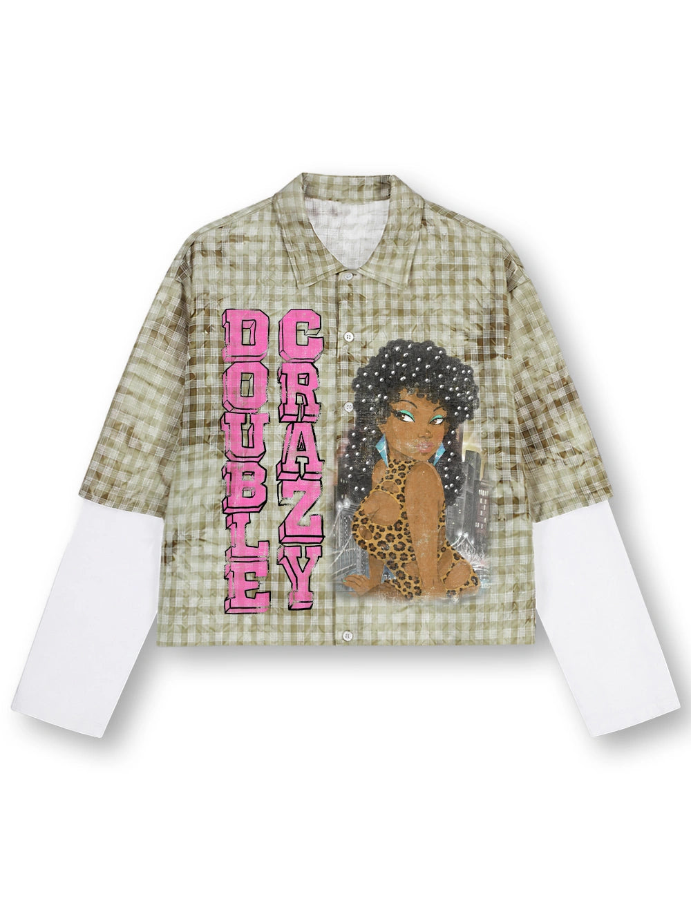 Chemise à Carreaux Afro Cloutée-703