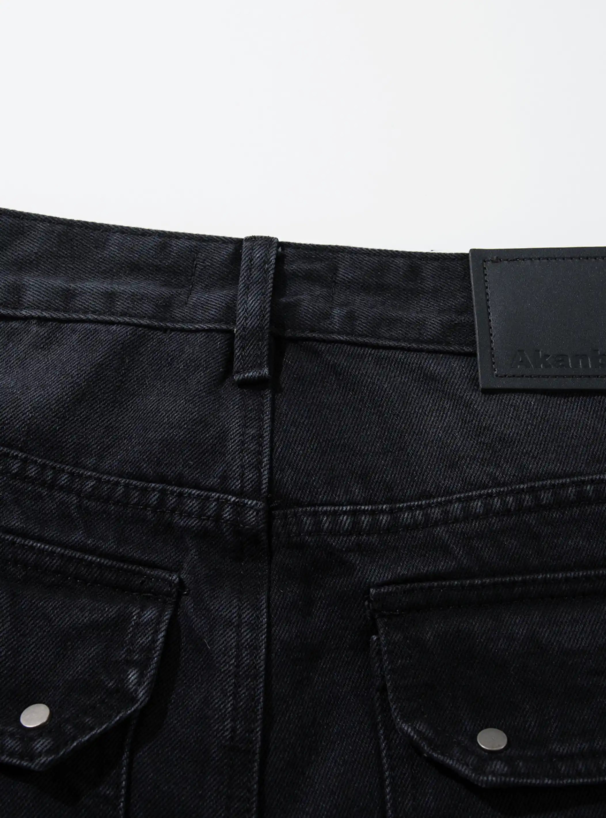 Heavy Distressed Multi-Rip Flare Jeans-S1206