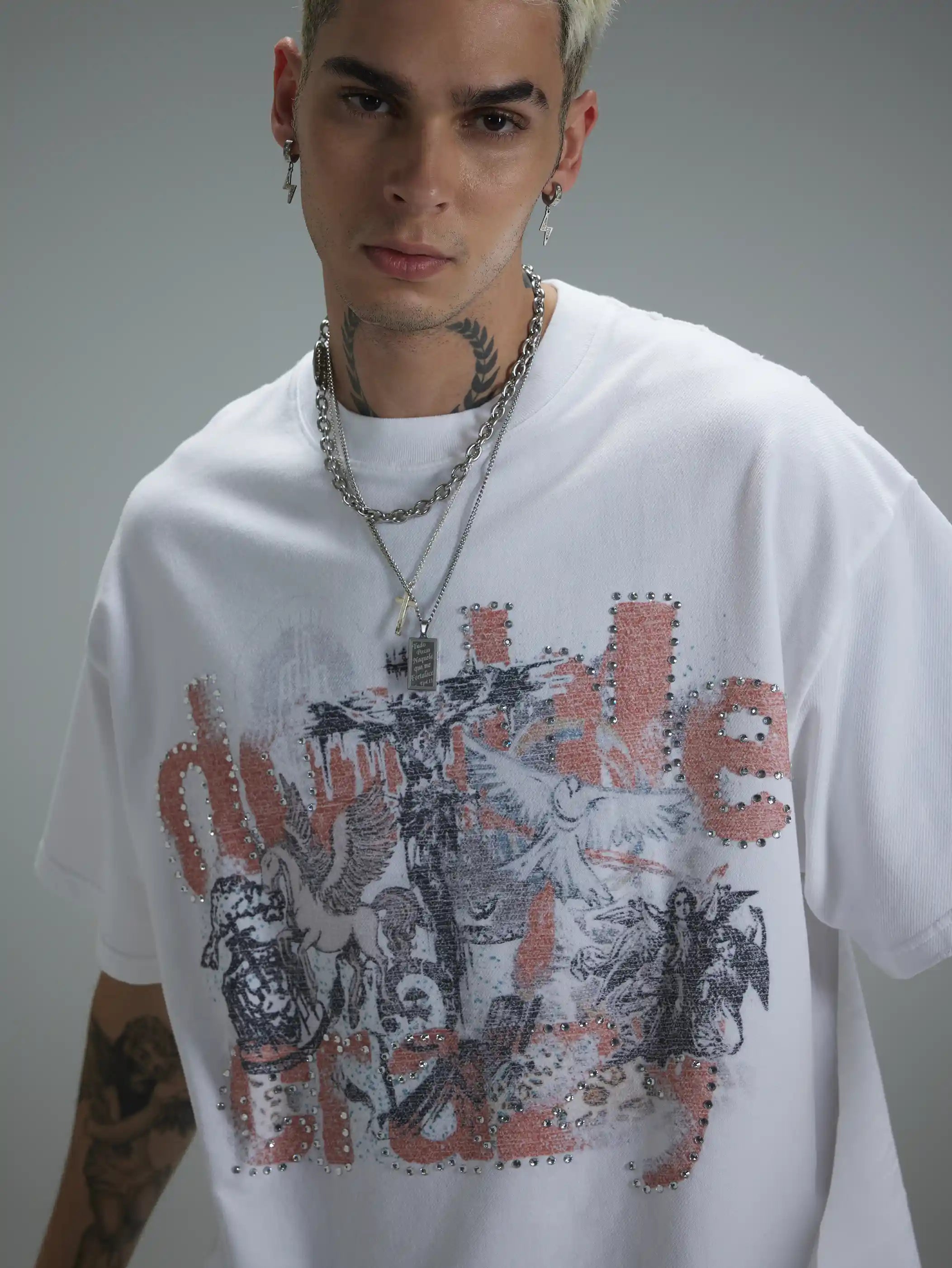 Archive Collage Distressed Tee-444