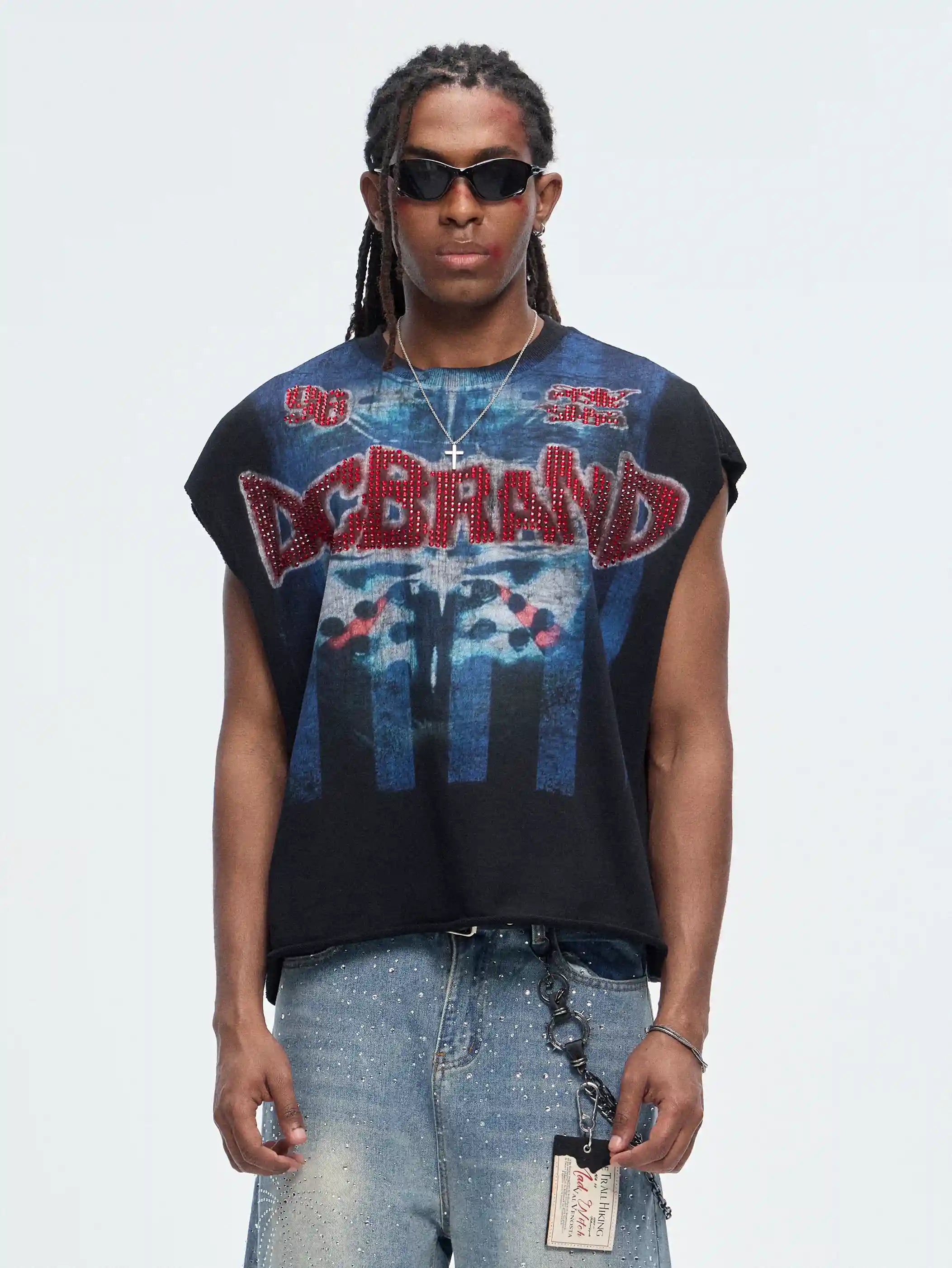 Camiseta sin mangas Ruby Saint Raw Edge-466