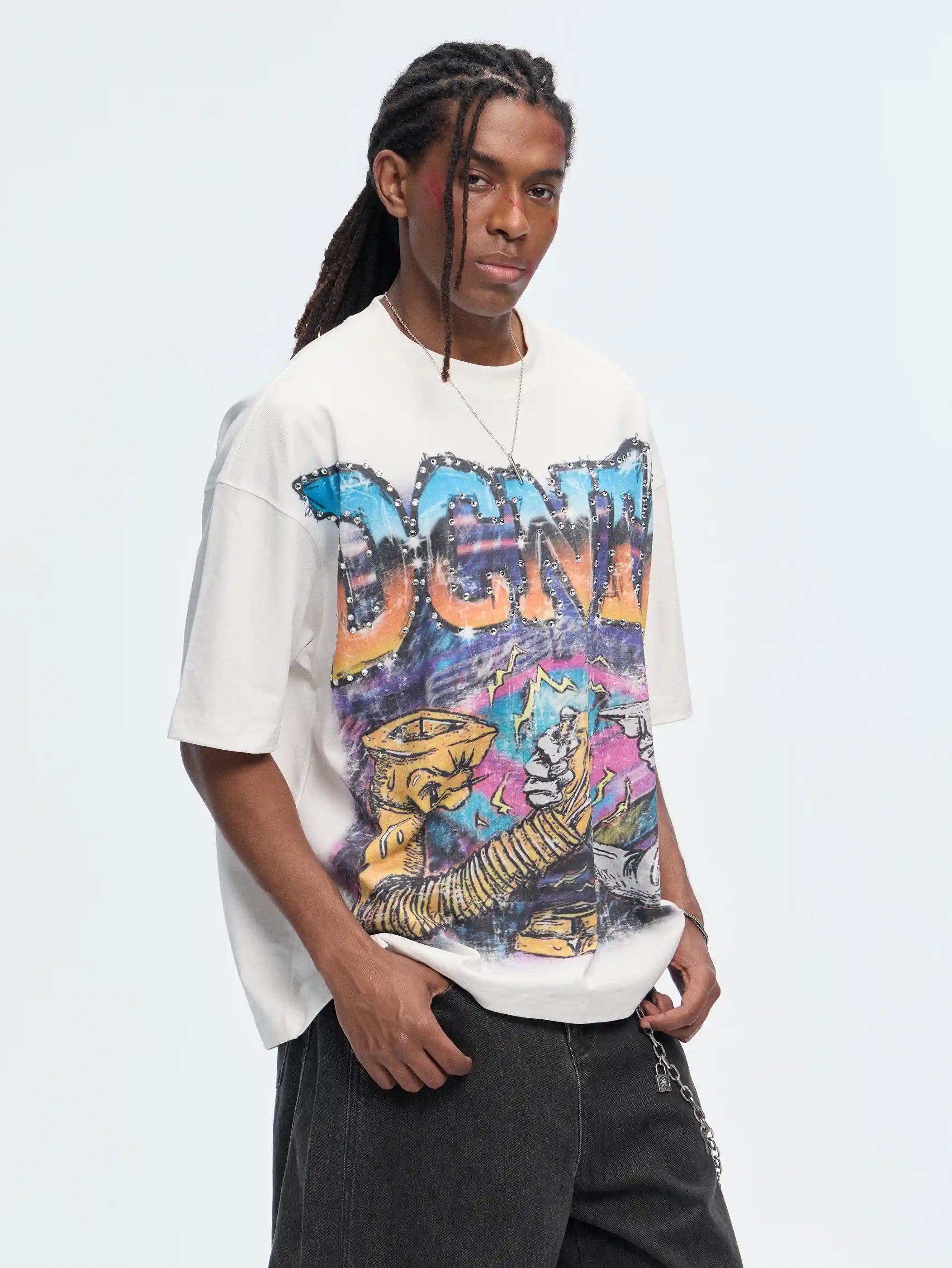 T-shirt Boxy Strass Aérographe-470