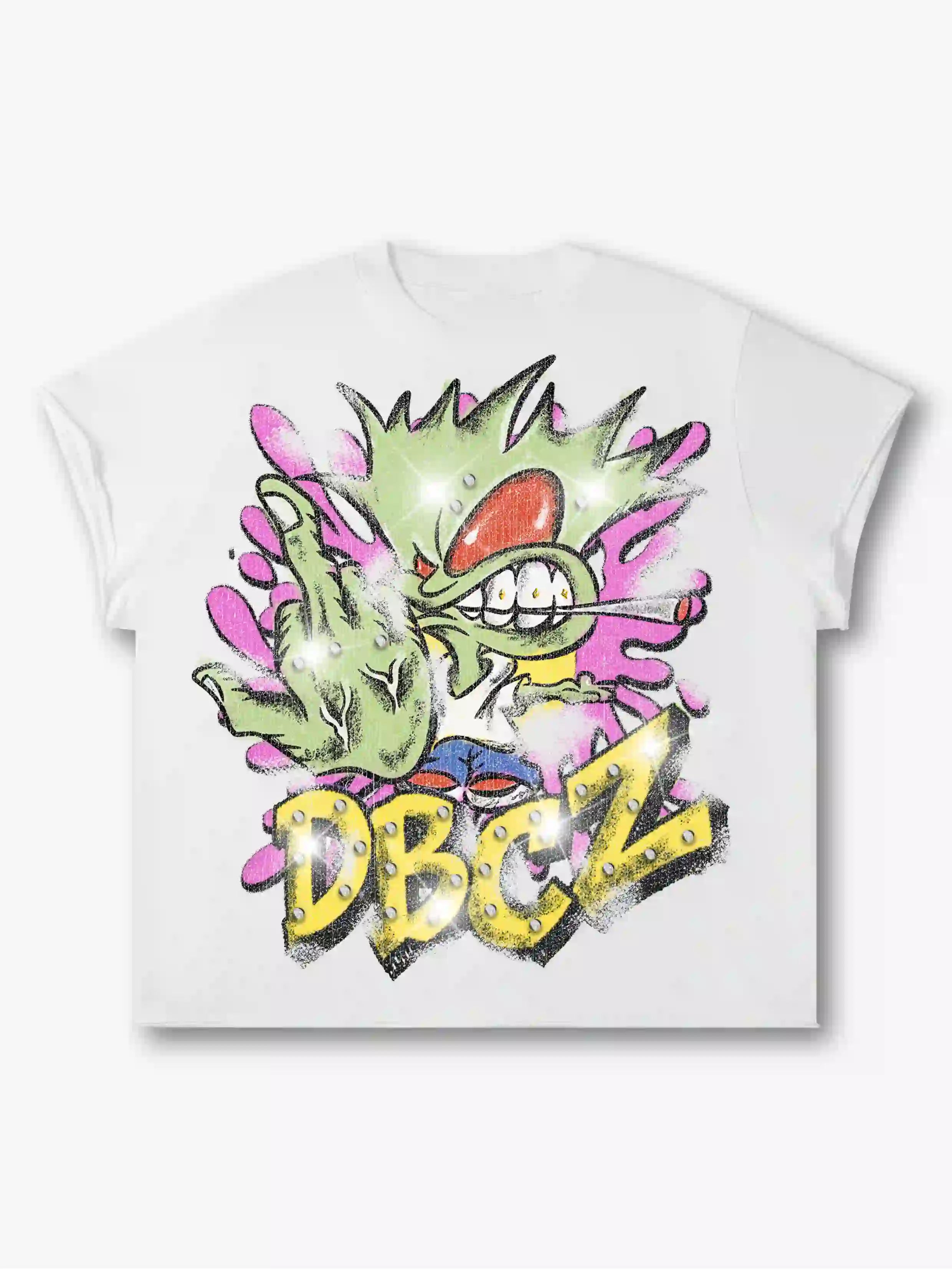 T-shirt graphique brut « Edgy Bling »-483