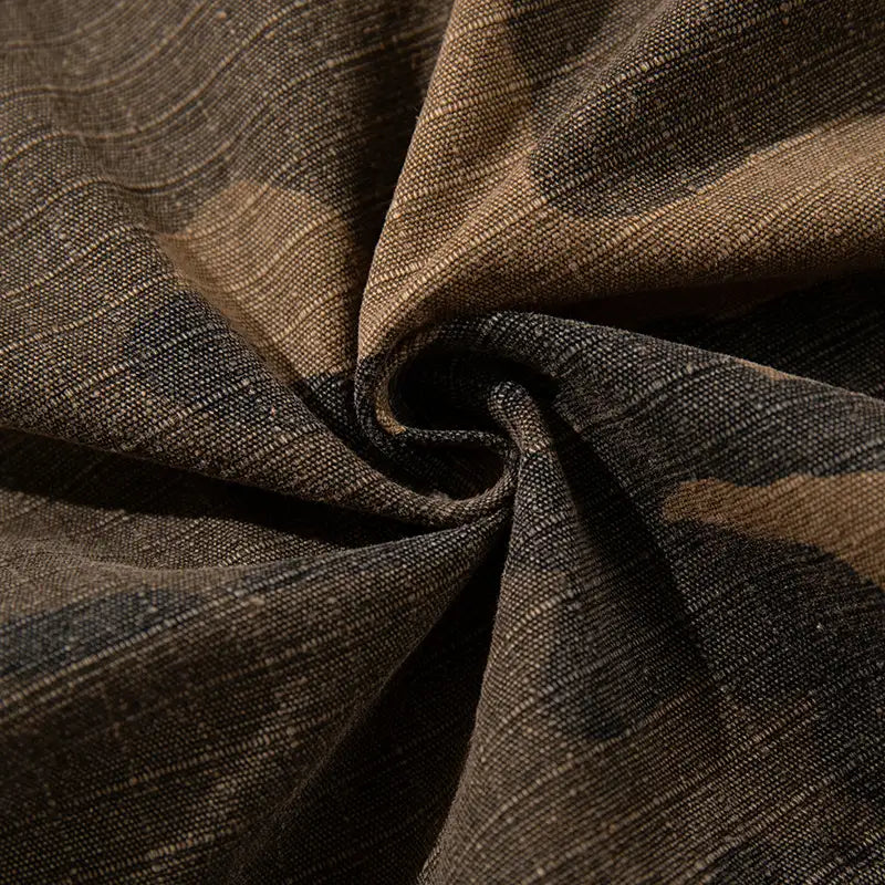 Camo Badge Shredded Cargo Pants-S1233