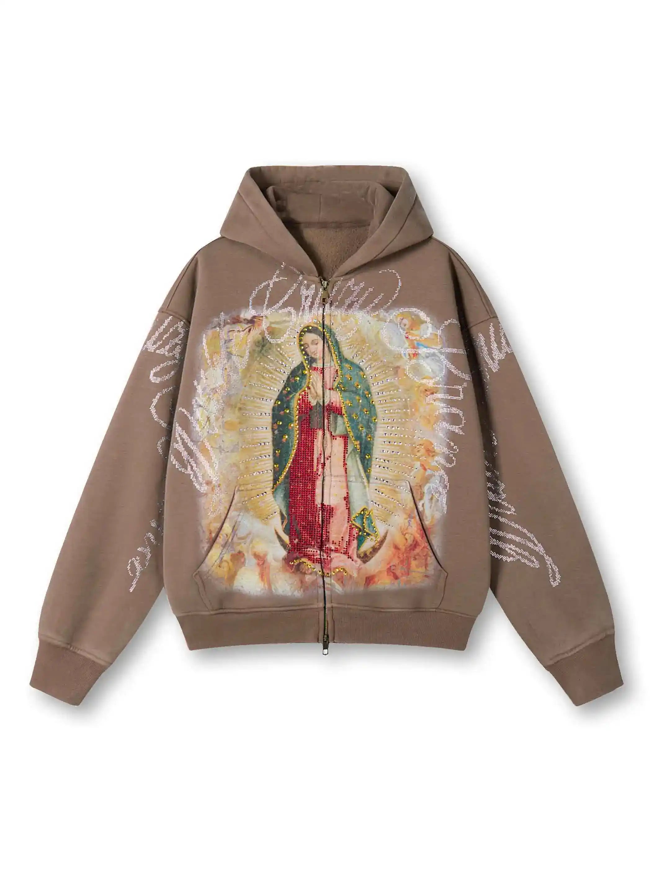 Radiant Virgin Mary Graphic Hoodie | DoubleCrazy