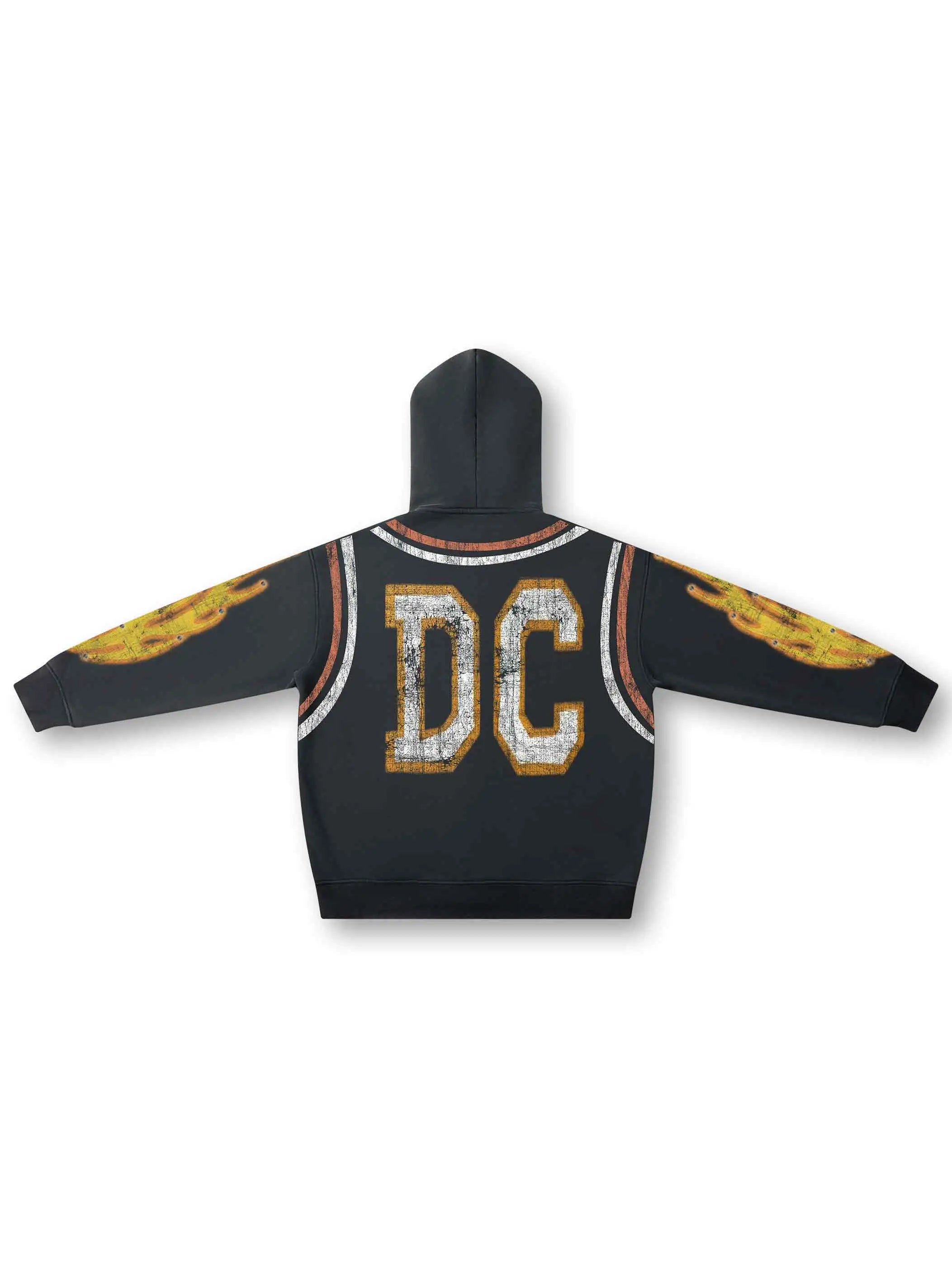 Flame Burst Zip Hoodie-379