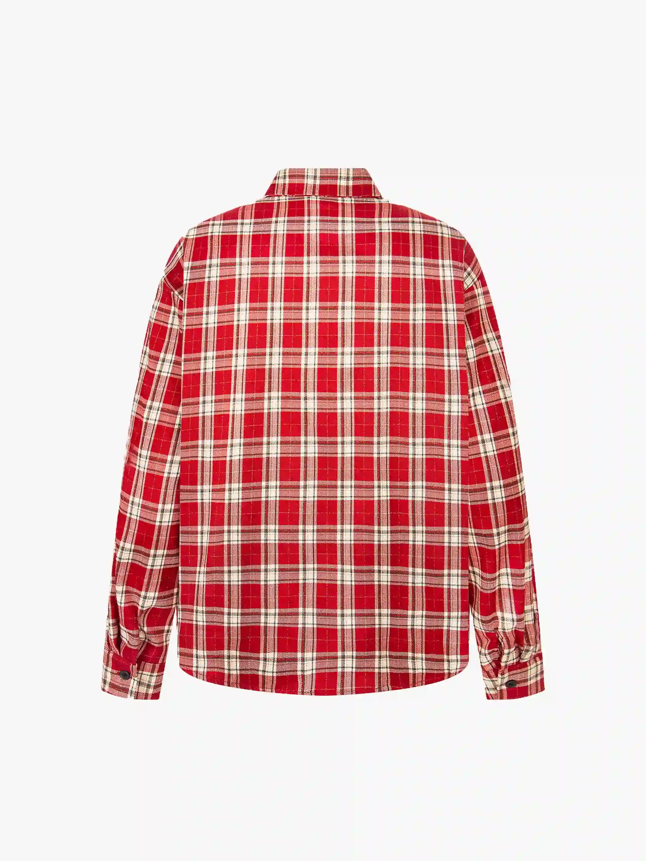 Unisex Plaid Grunge Long Sleeve Shirt-S1012