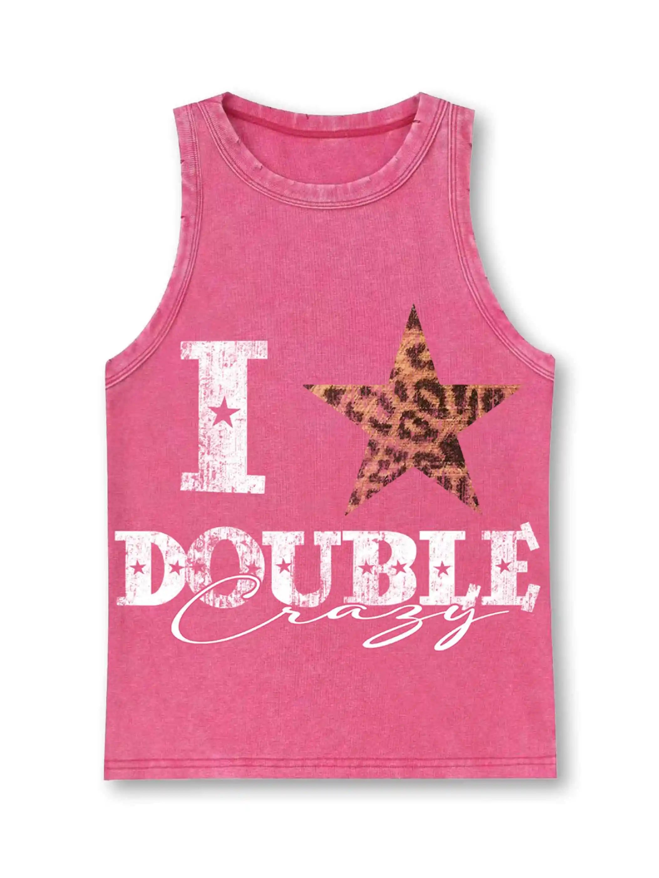 Leopard Star Vintage Graphic Tank-522