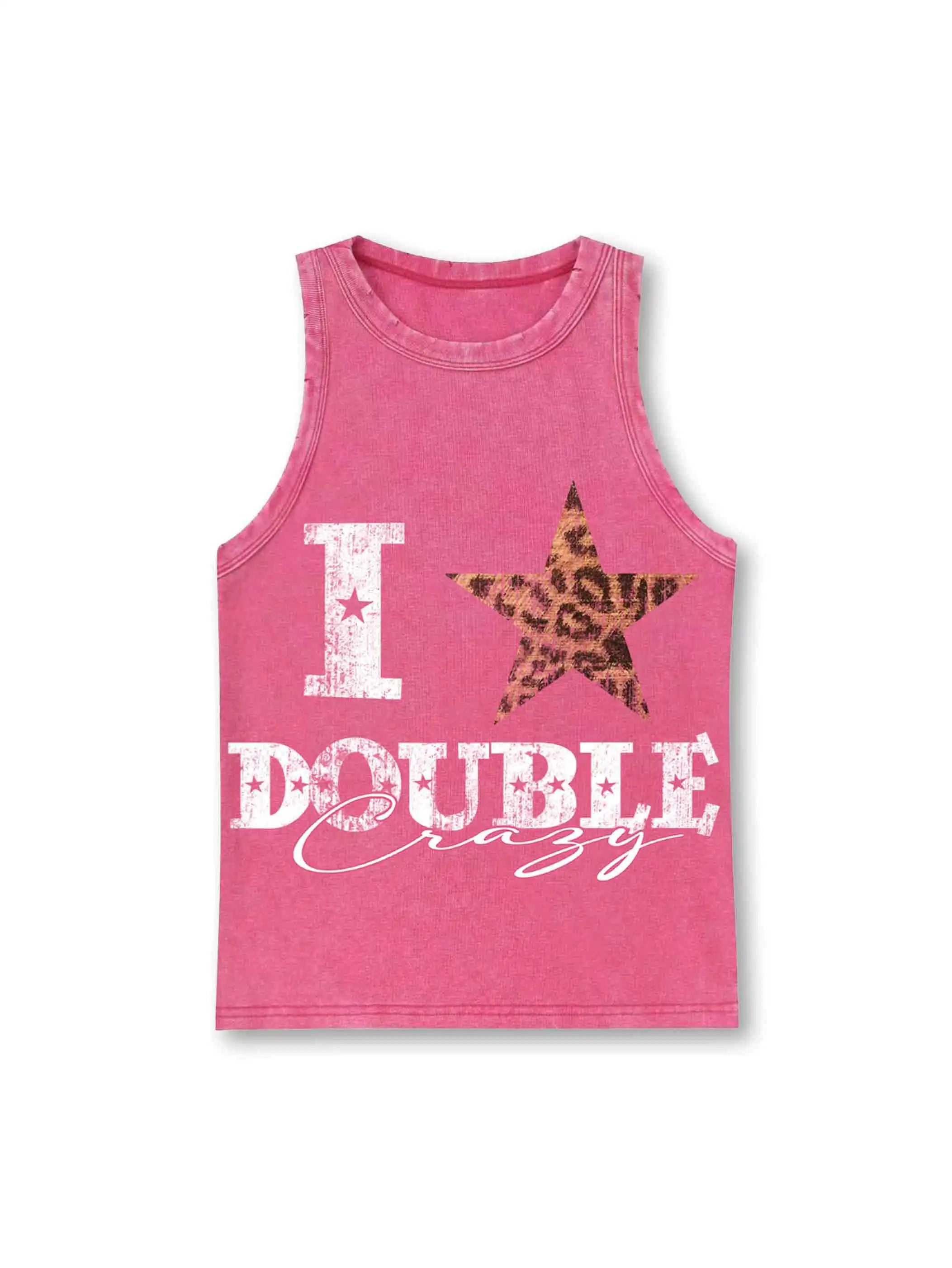 Leopard Star Vintage Graphic Tank-522