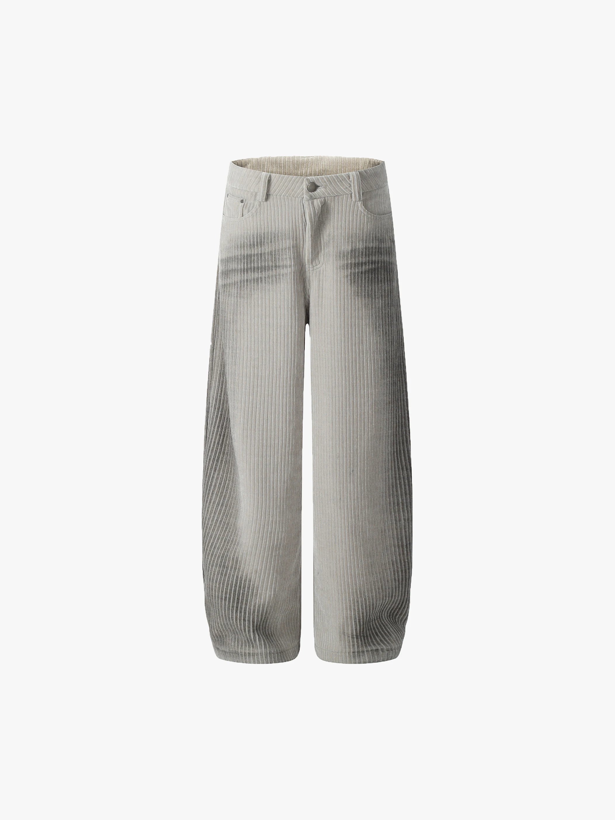 Stylish Corduroy Wide Leg Pants Vintage Distressed Design Comfortable Casual Trousers High Waist Fashion Pants - S997