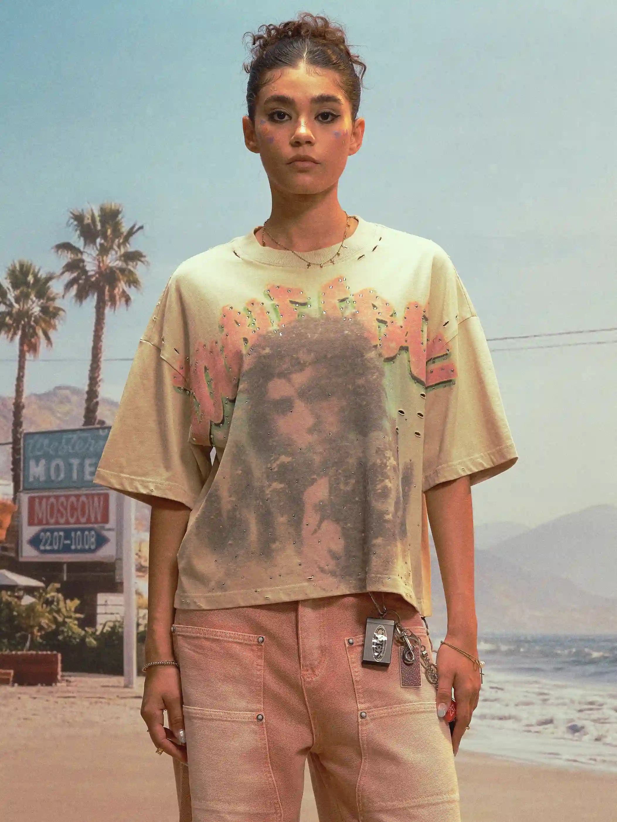 T-shirt vintage graphique film d'action-535