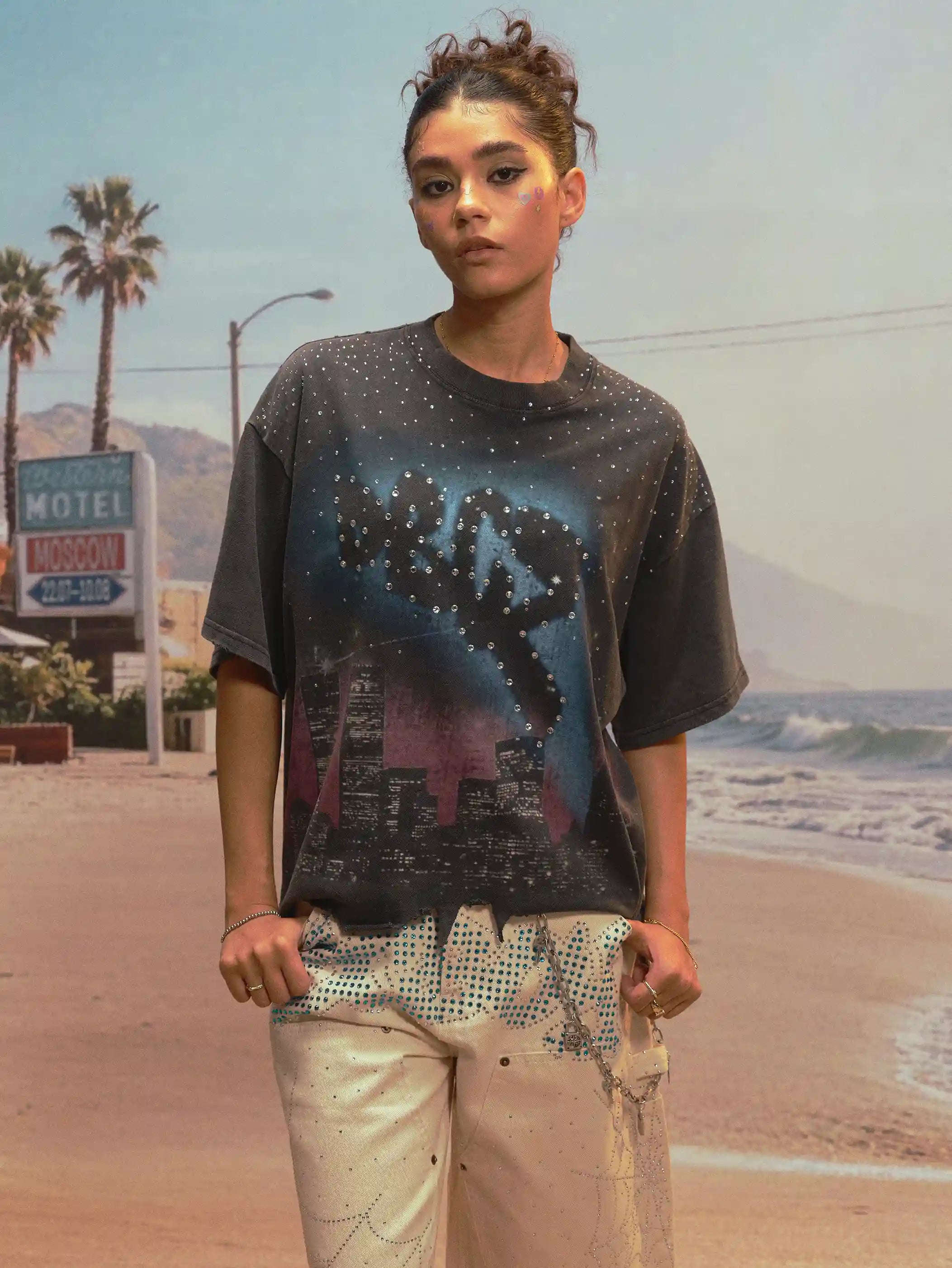 90s Bling Airbrush City Tee-540