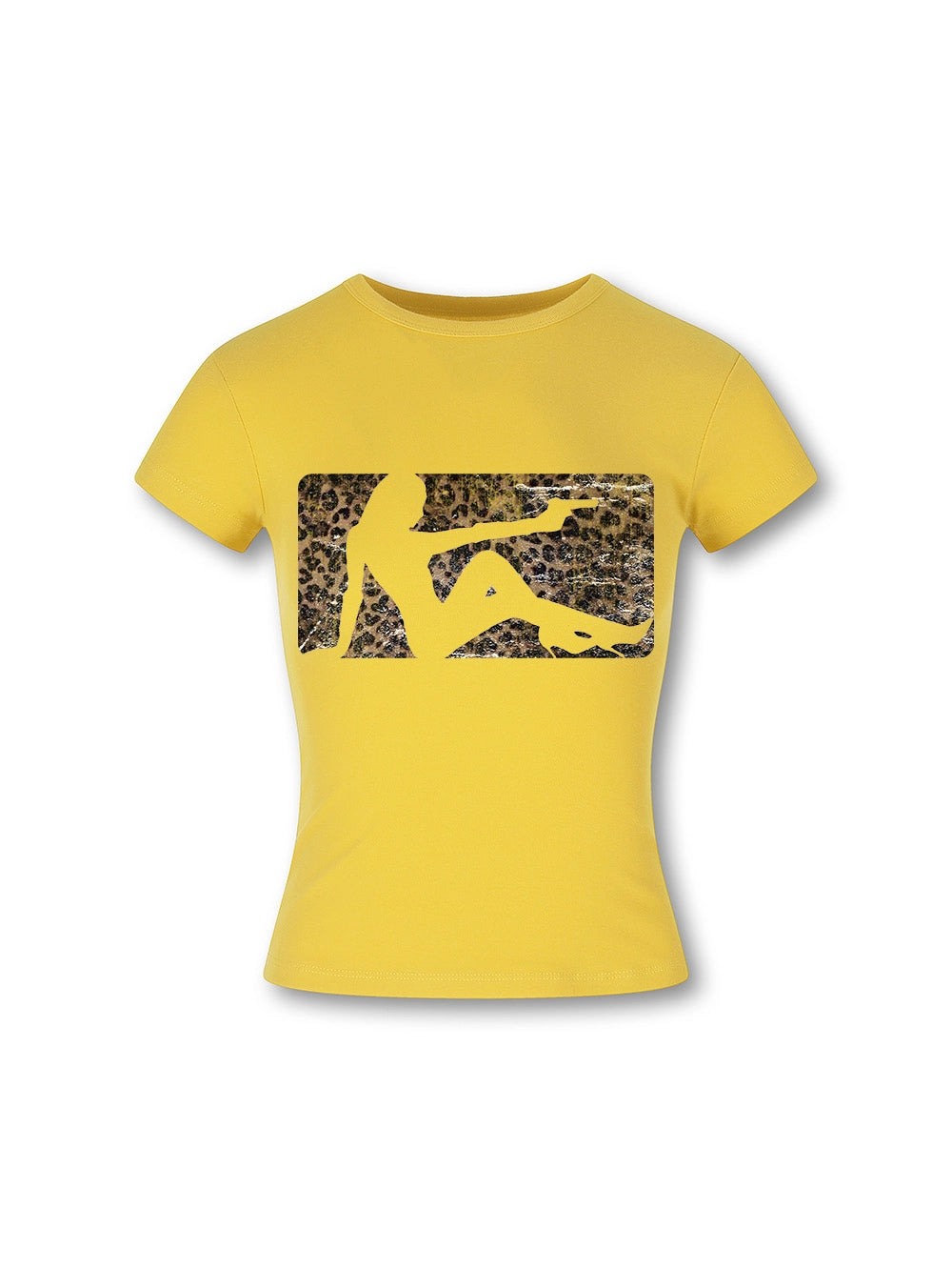 Leopard Silhouette Baby Tee-568