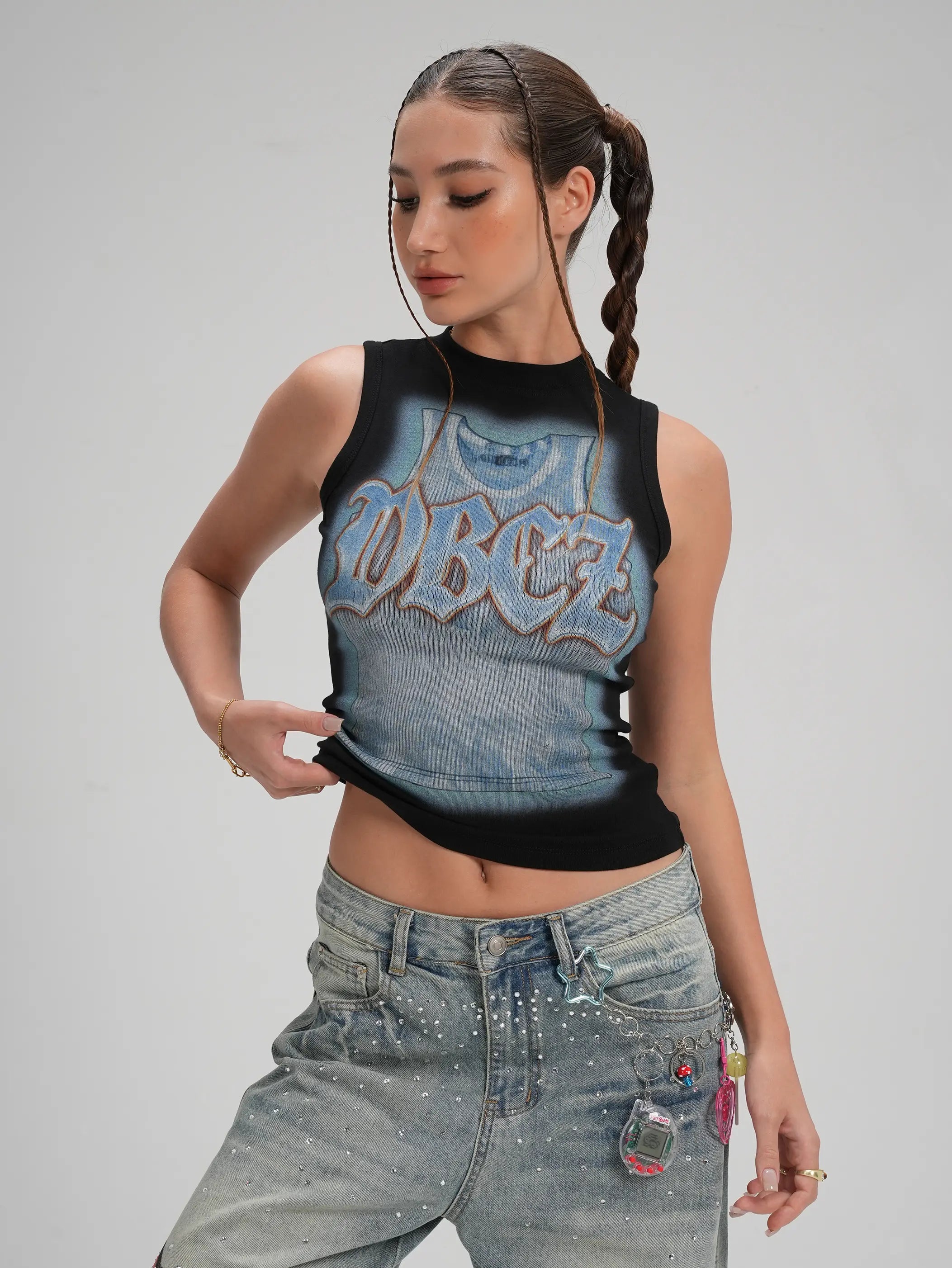 Trompe L'oeil Gothic Muscle Tank-570
