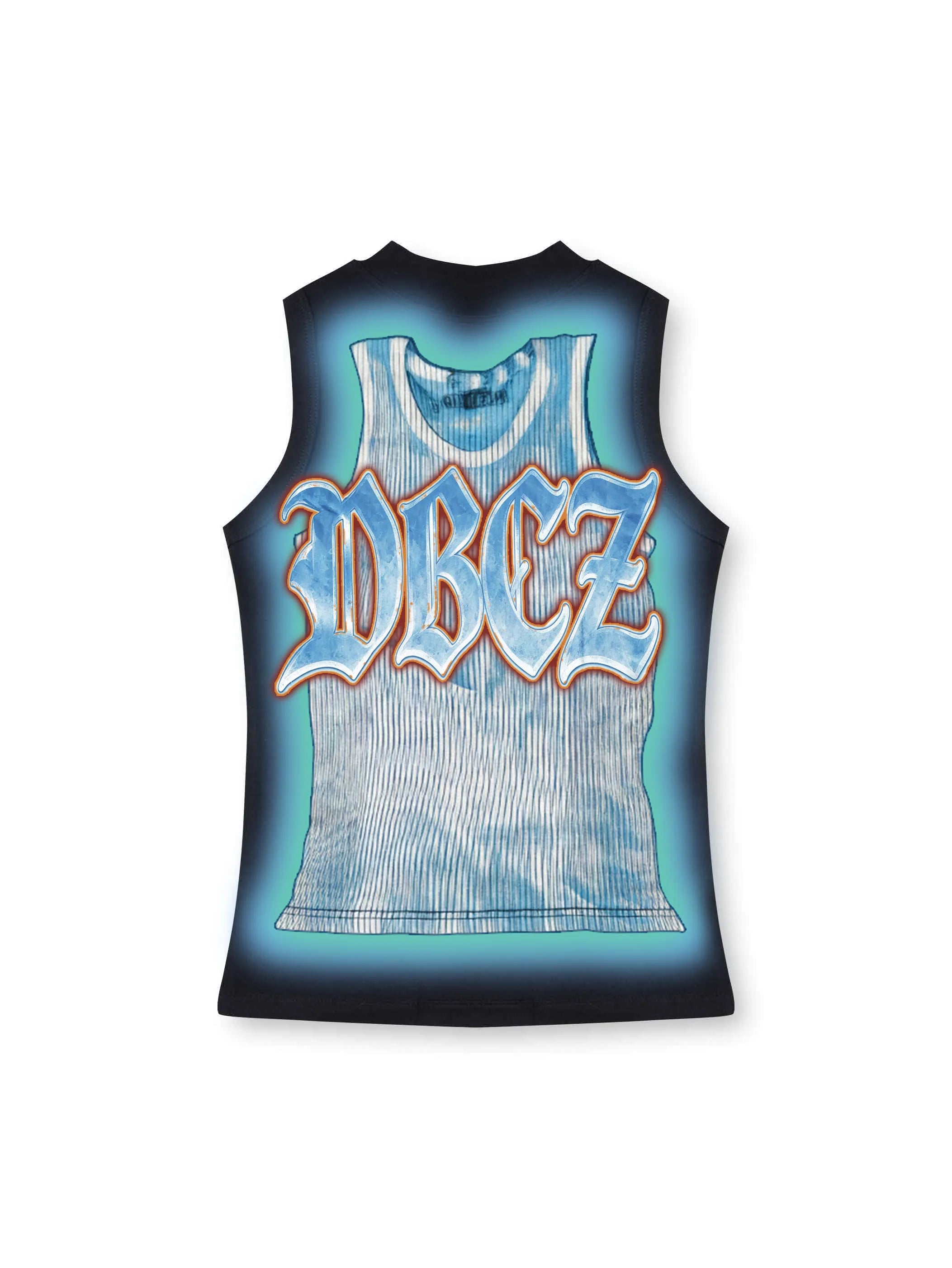 Camiseta sin mangas gótica Trompe L'oeil-570
