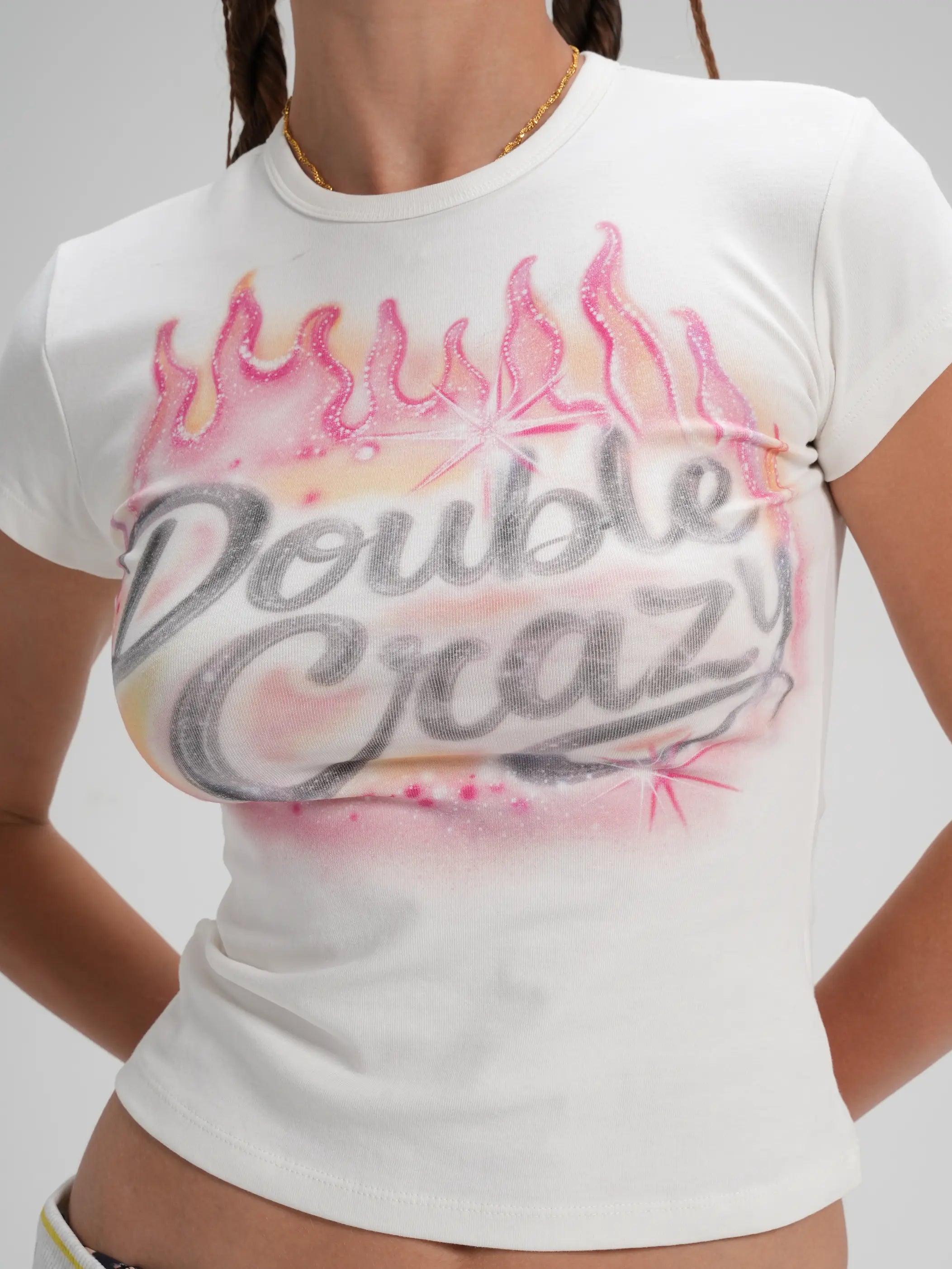 Y2K Sparkle Flame Slim Tee-571